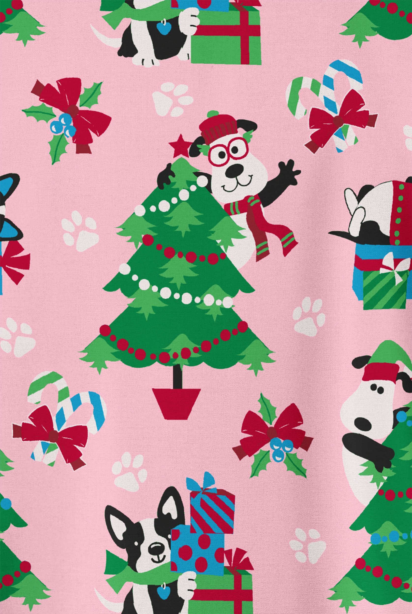 Butter-Soft Originals Wrapped In Joy Blush Women's 3-Pocket Warm-Up Print Scrub Jacket