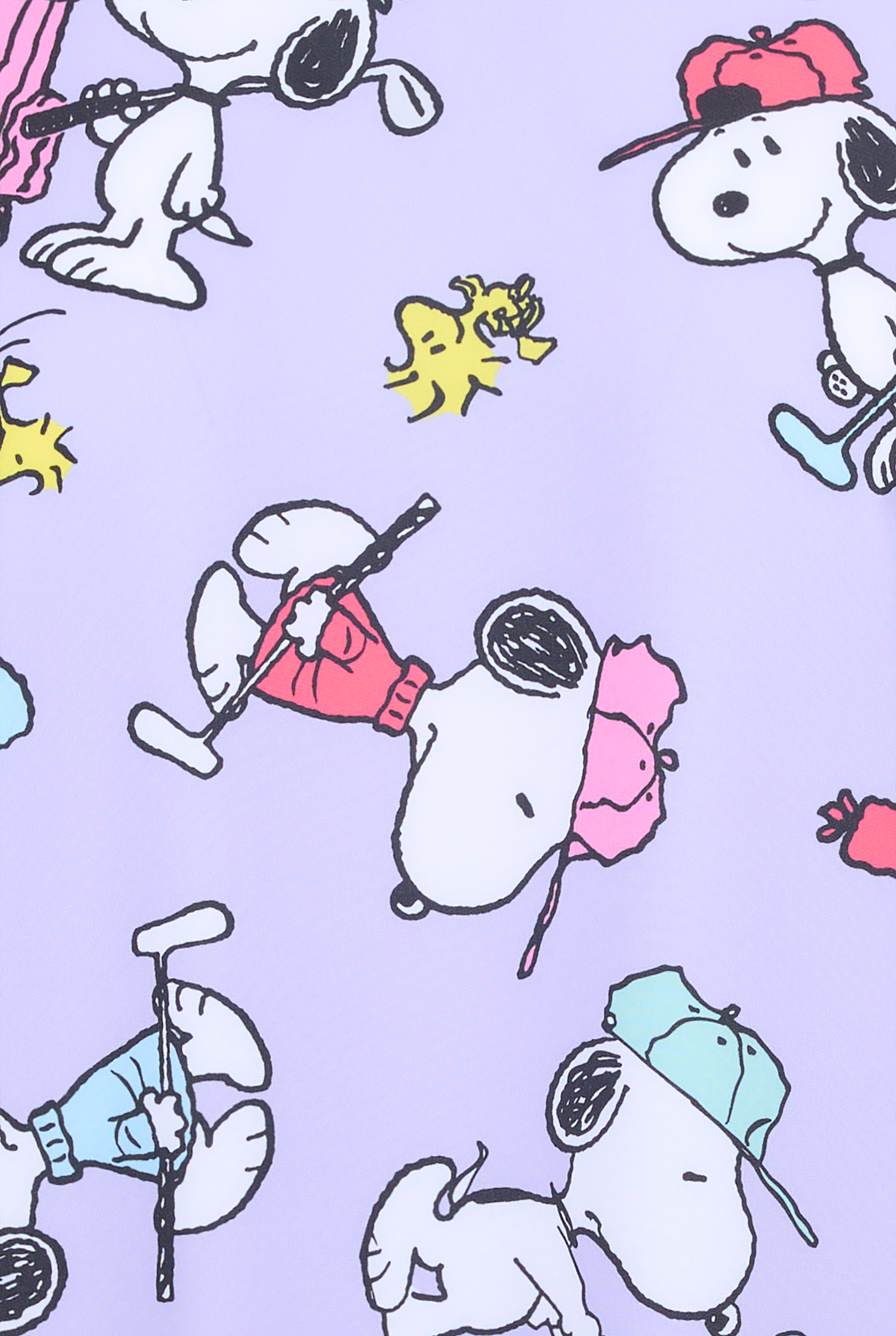 Peanuts Snoopy Golf  Funscrubs Women's 2-Pocket STRETCH V-Neck Print Scrub Top