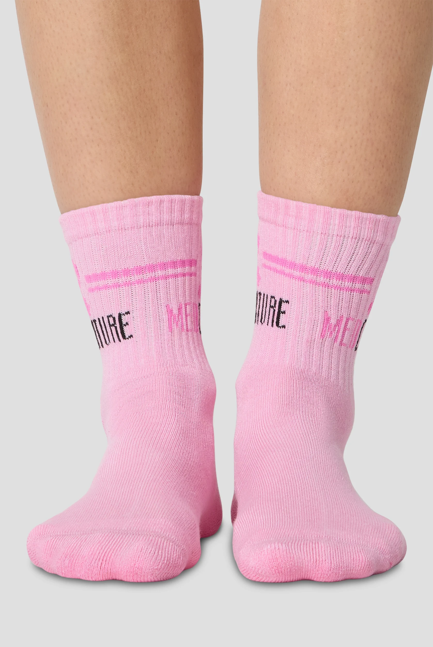 Med Couture Pink Power Women's 2-Pair Cushioned Bottom Crew Socks