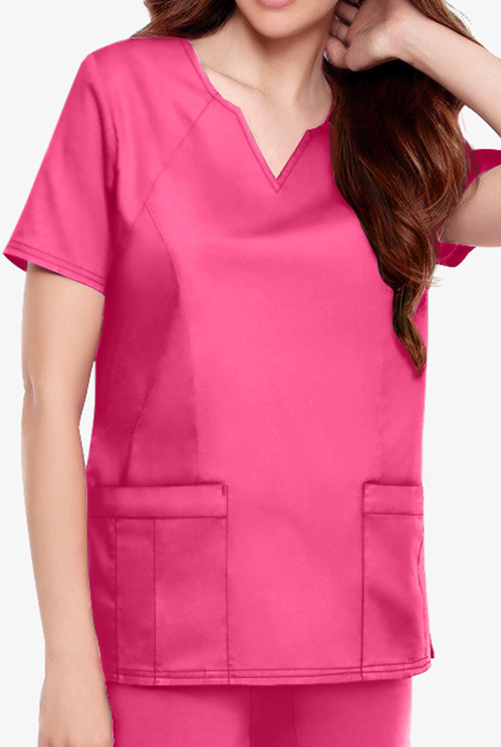 Tafford Essentials STRETCH Notch Neck Scrub Top