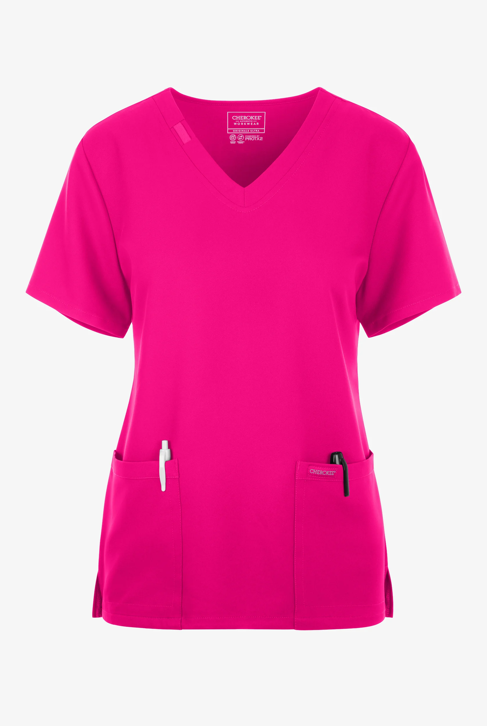 Blusa médica Cherokee Workwear Originals Ultra con cuello en V y 2 bolsillos para mujer