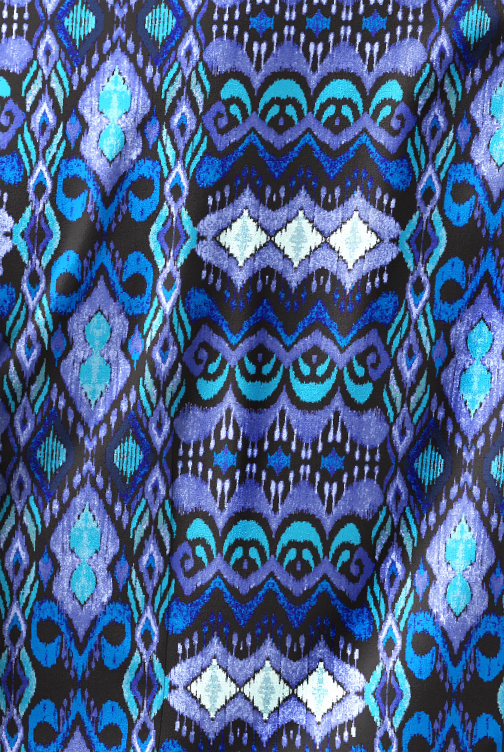 Strictly Scrubs STRETCH Whispering Ikat Onyx Women's 4-Pocket V-Neck Print Scrub Top