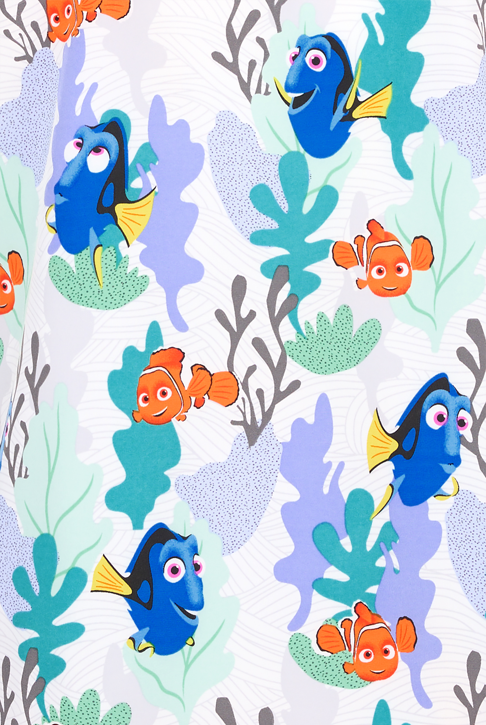 Blusa médica estampada Tooniforms Disney's Nemo And Dory STRETCH con cuello en V y 2 bolsillos para mujer