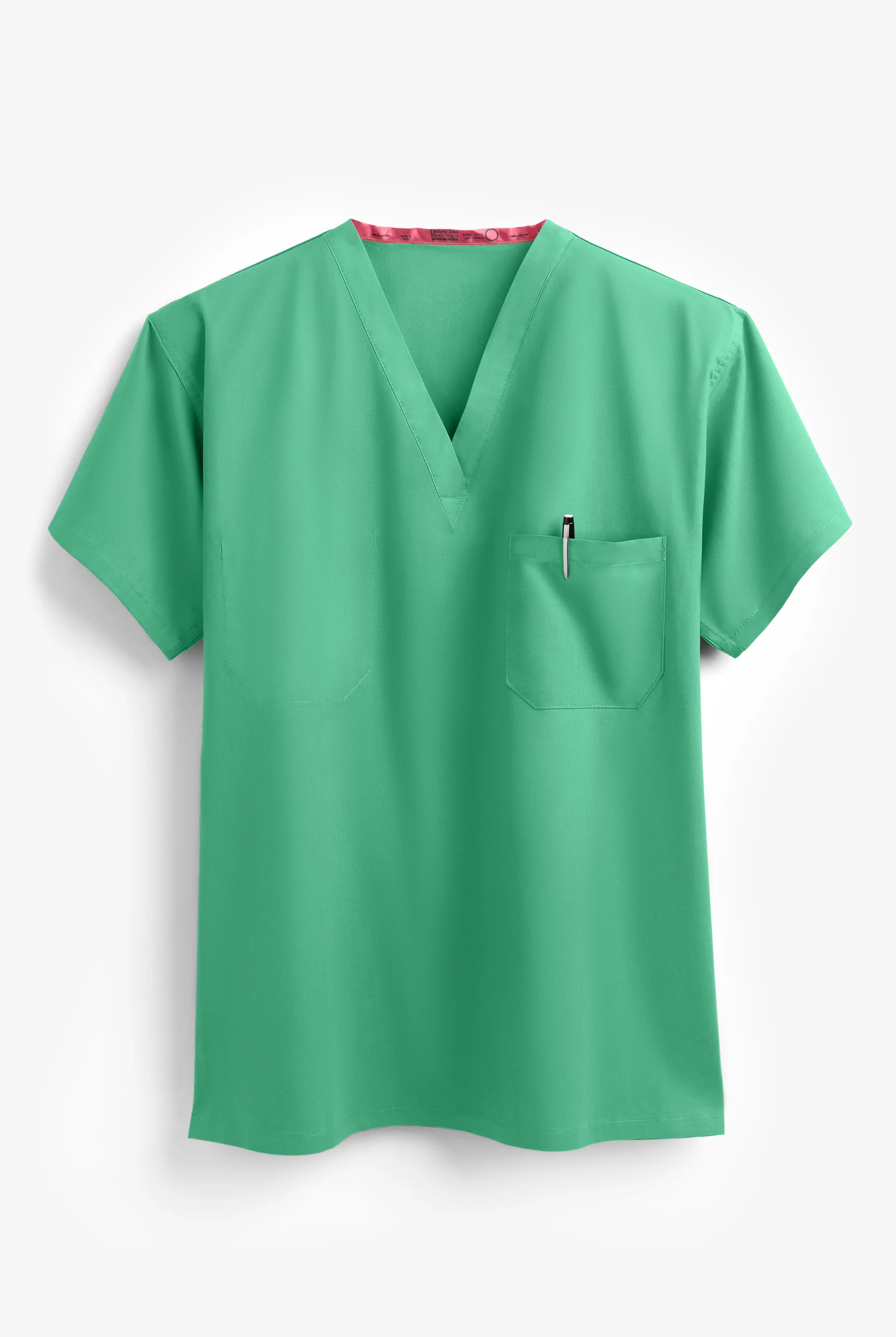 Fashion Seal Unisex 1-Pocket 100% Cotton Reversible Scrub Top