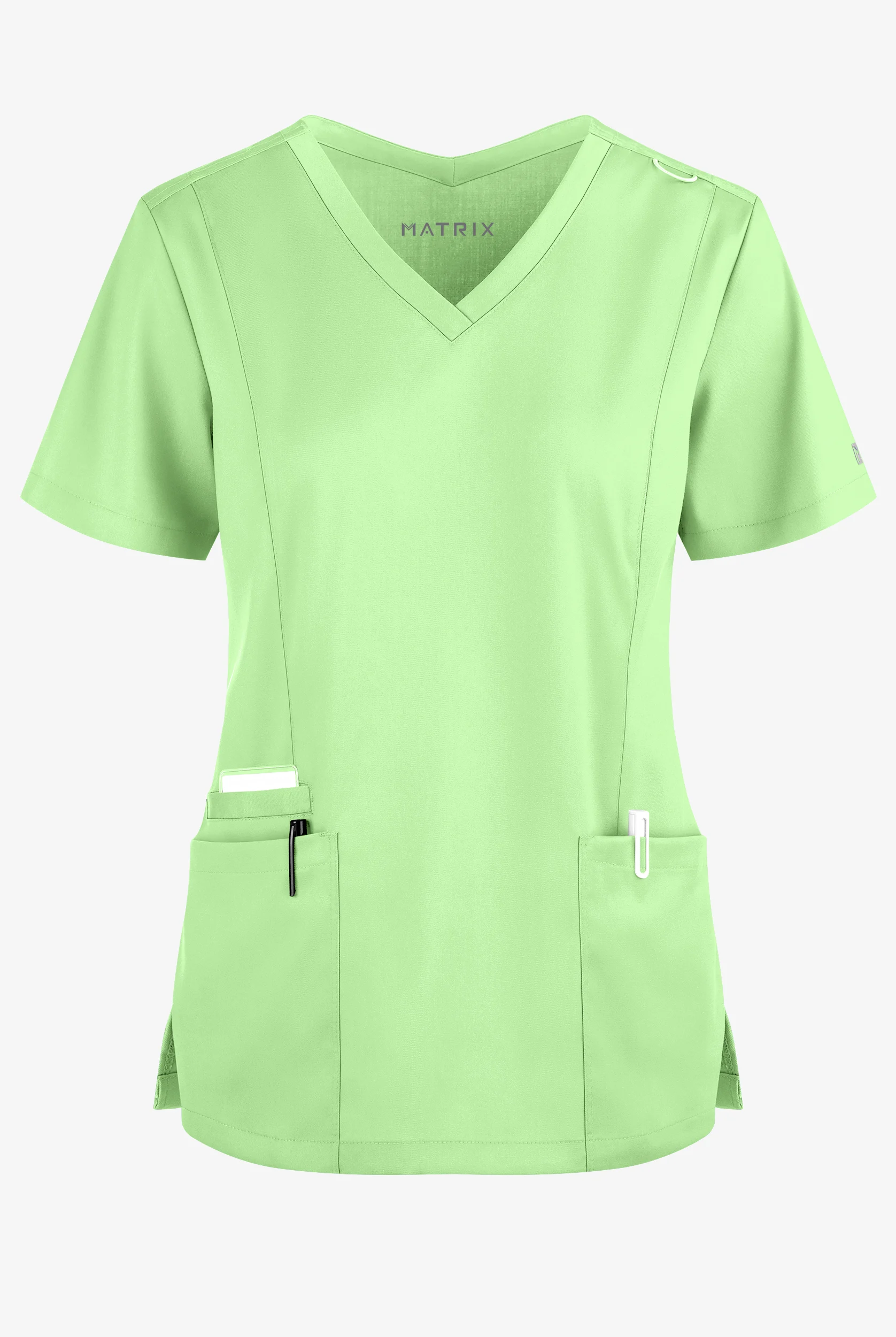 Maevn Matrix Women's 3-Pocket STRETCH V-Neck Scrub Top