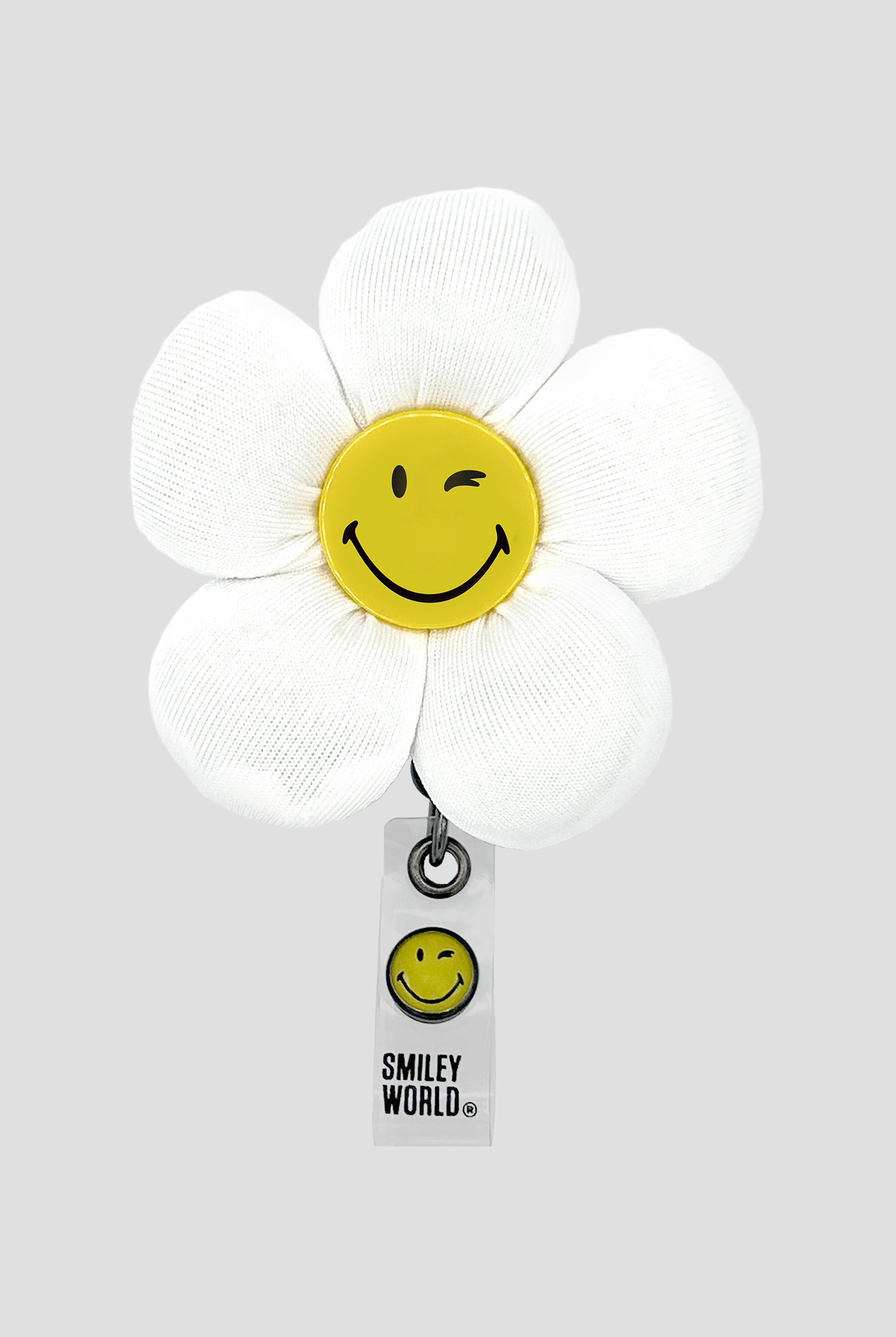 koi Smiley World Flower Smiley Puffer ID Badge Holder