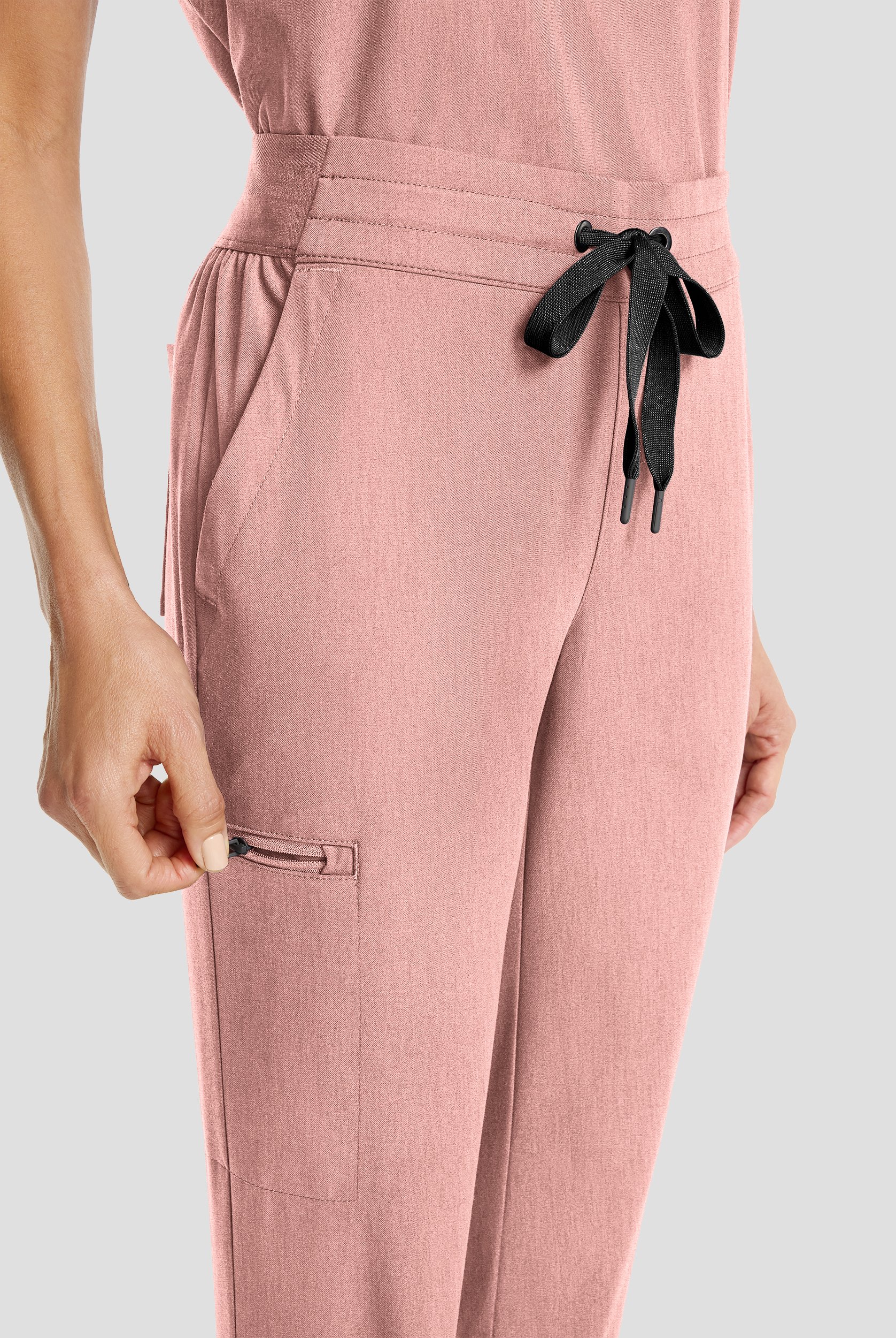 Healing Hands Quest Women's 5-Pocket STRETCH Drawstring Jogger Scrub Pant - Petite