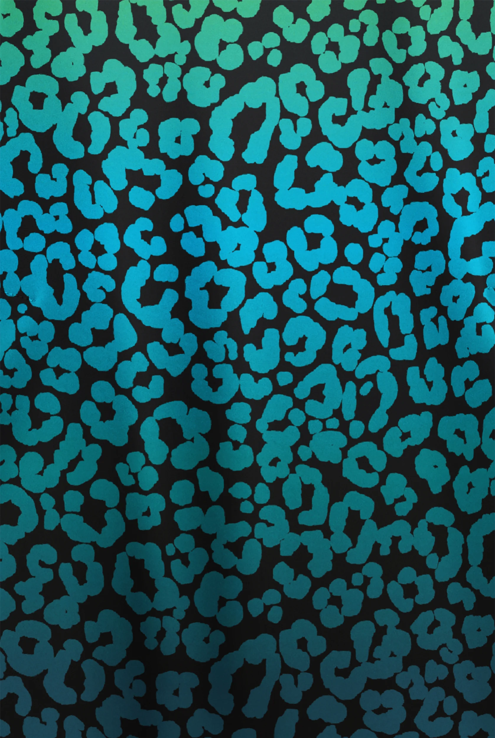 Easy STRETCH Carnival Leopard Caribbean Blue Women's 2-Pocket V-Neck Print Scrub Top