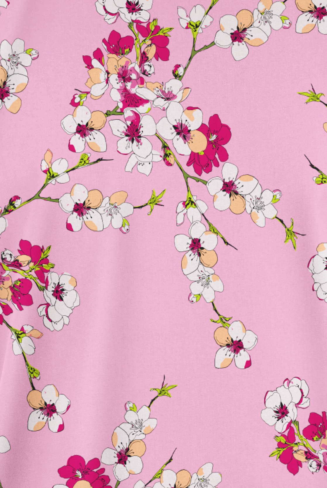 Butter-Soft Originals Sweet Blossoms Blush Women's 2-Pocket V-Neck Print Scrub Top