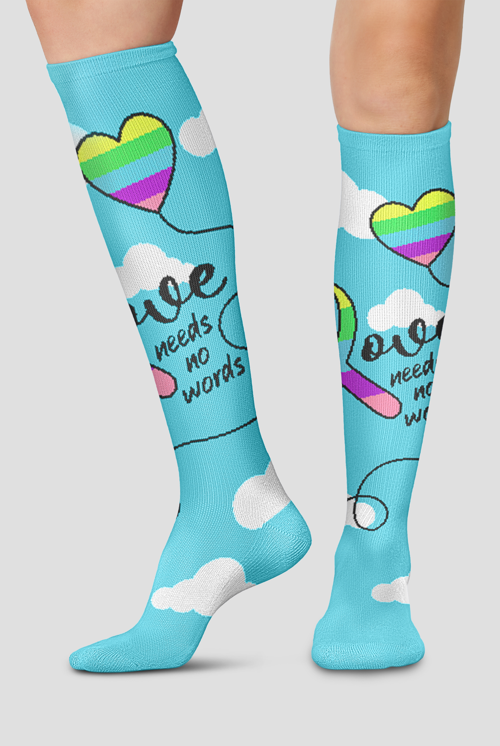 Cherokee Love Is In The Air Women's 10-15 mmHg Light Compression Socks