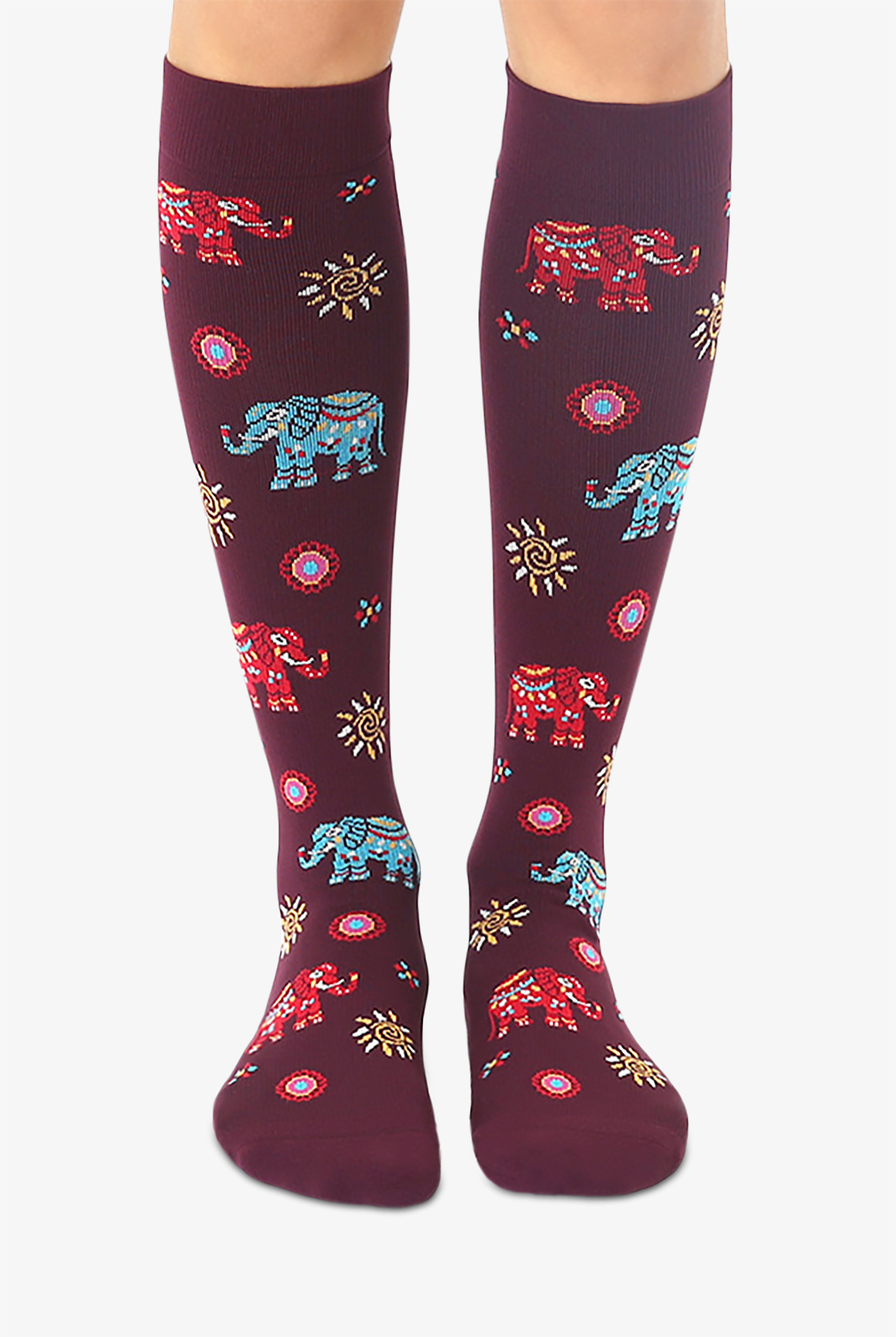 Living Royal Elephant Women's 15-20 mmHg Moderate Compression Socks