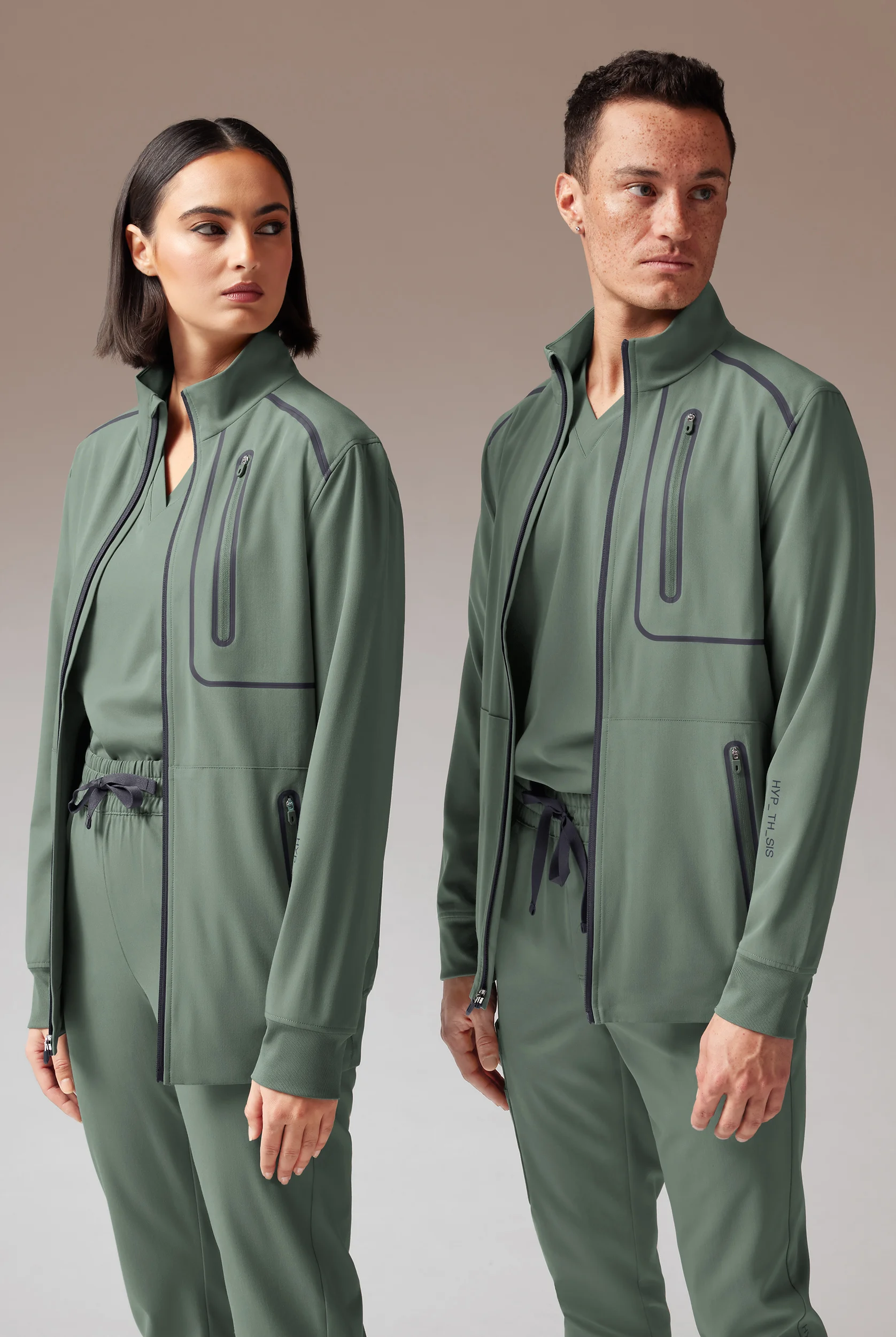 Hypothesis F-Zip Unisex Zip Front Scrub Jacket