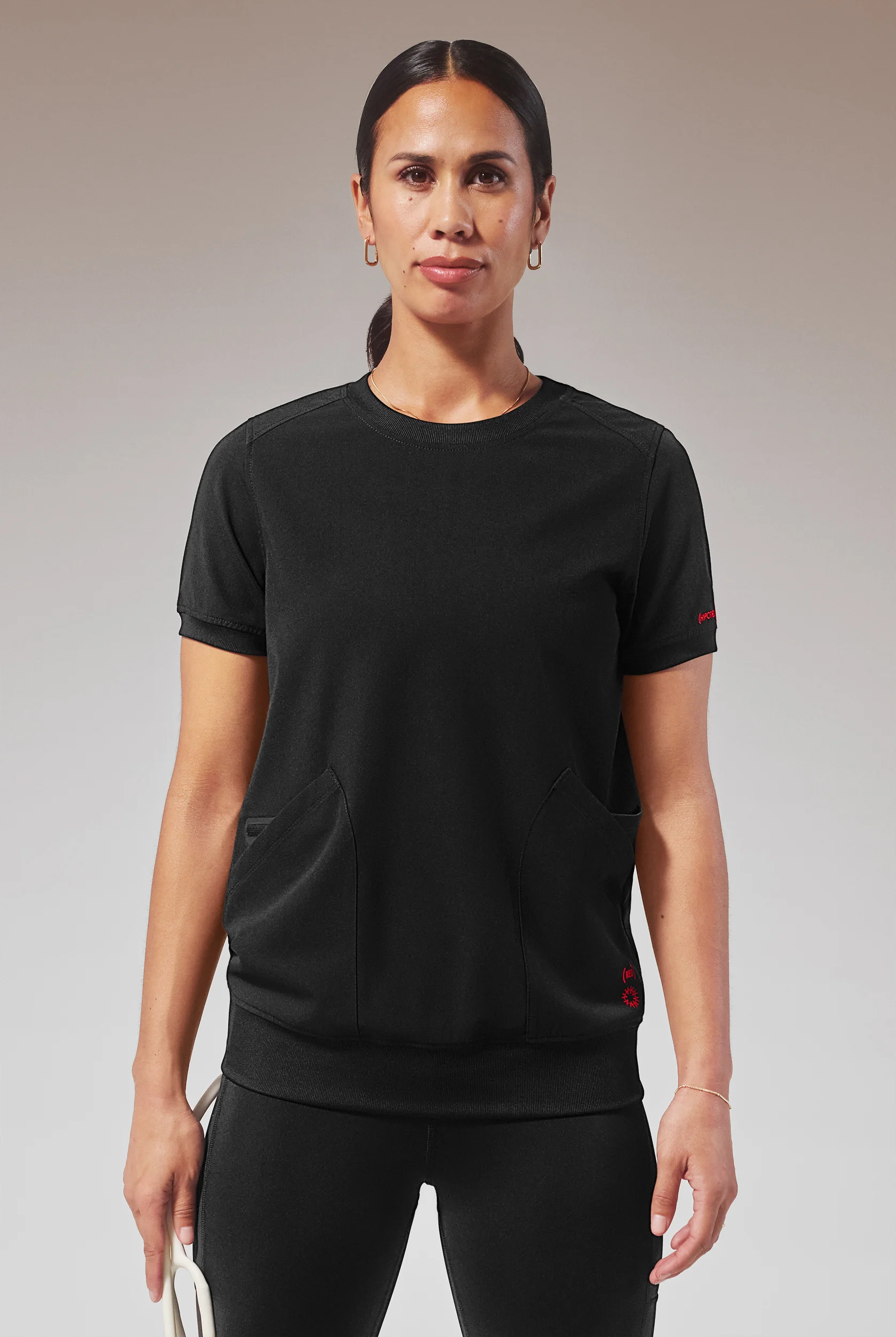 Hypothesis (RED) Kentica Women's 4 Pocket Crew Neck Scrub Top