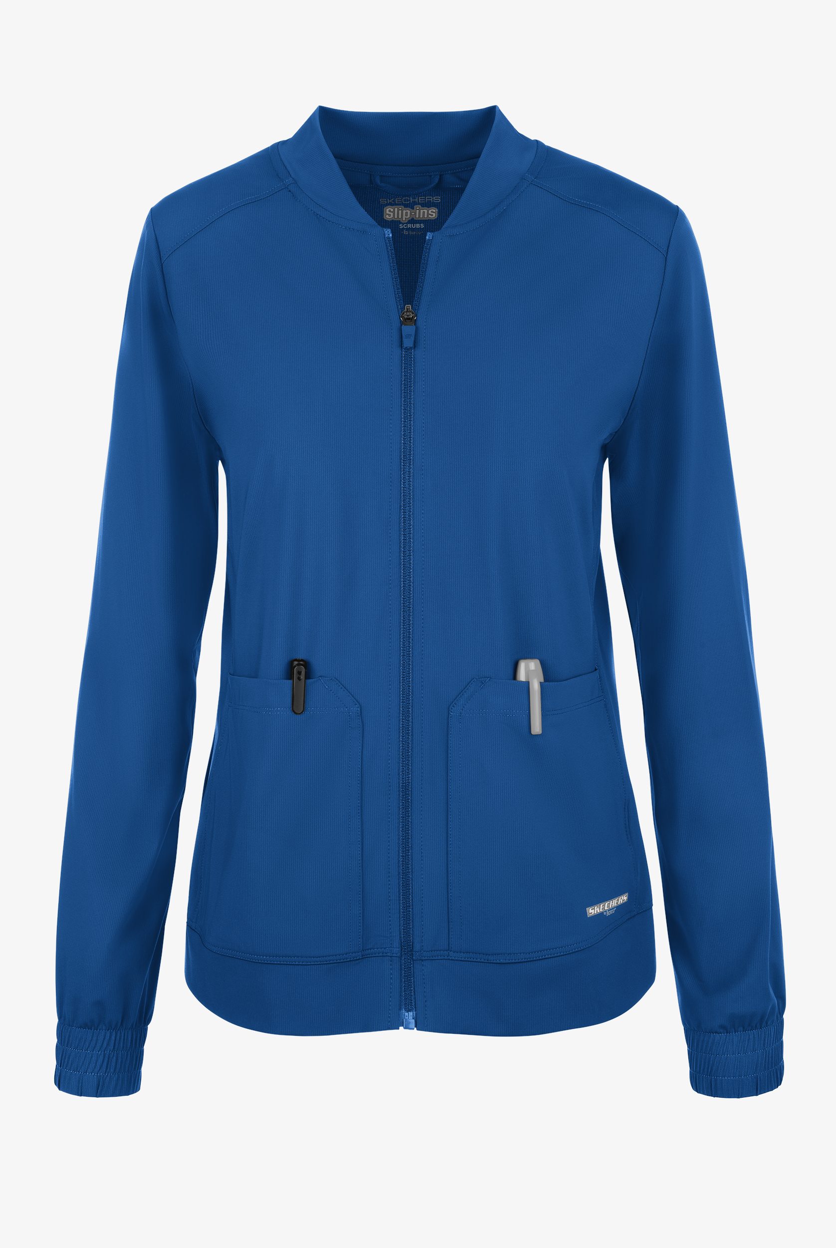 Skechers by Barco Slip-ins Contour Women's 3-Pocket STRETCH Zip Front Scrub Jacket