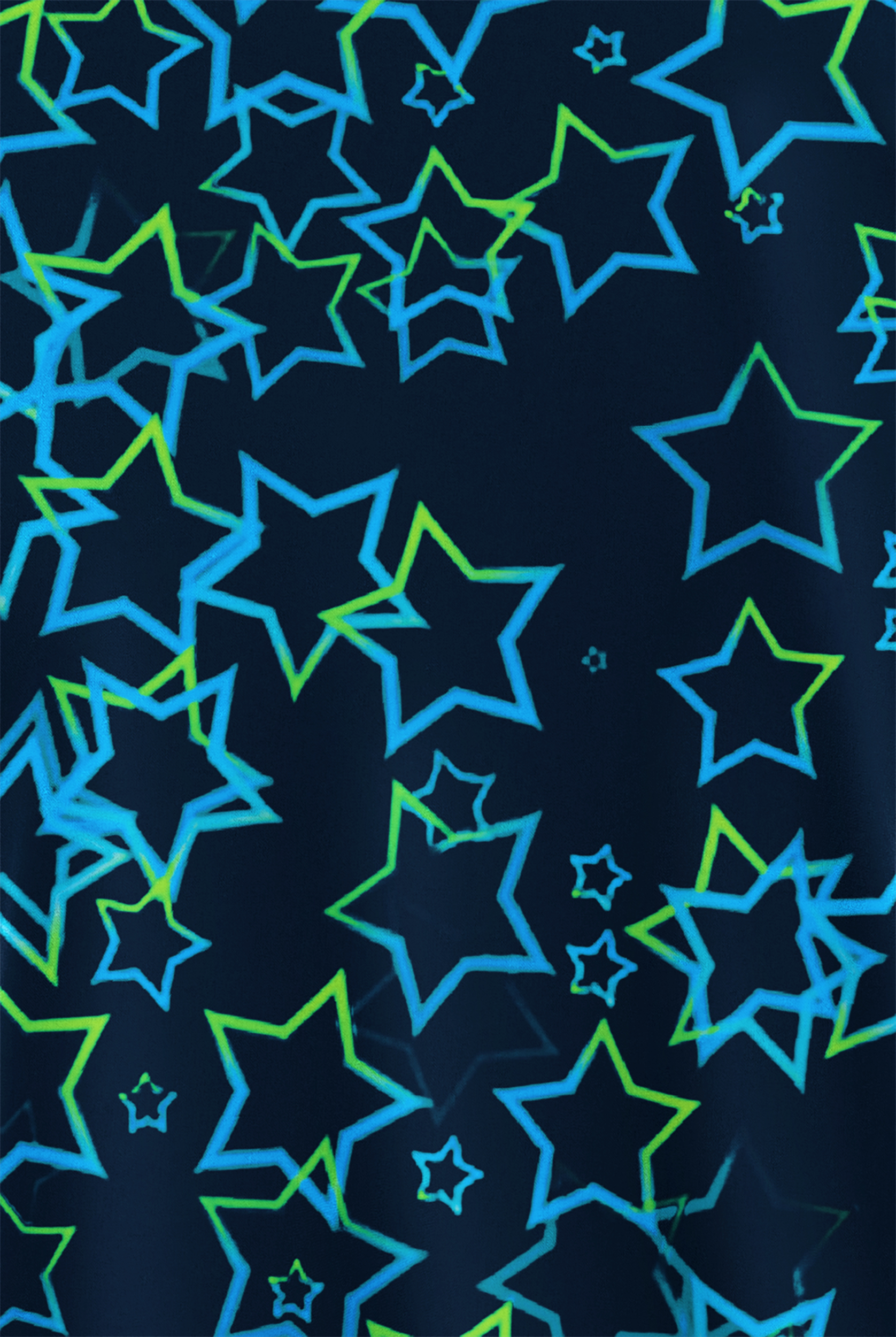 Butter-Soft STRETCH Kaleidoscope Stars Navy Women's 2-Pocket V-Neck Print Scrub Top