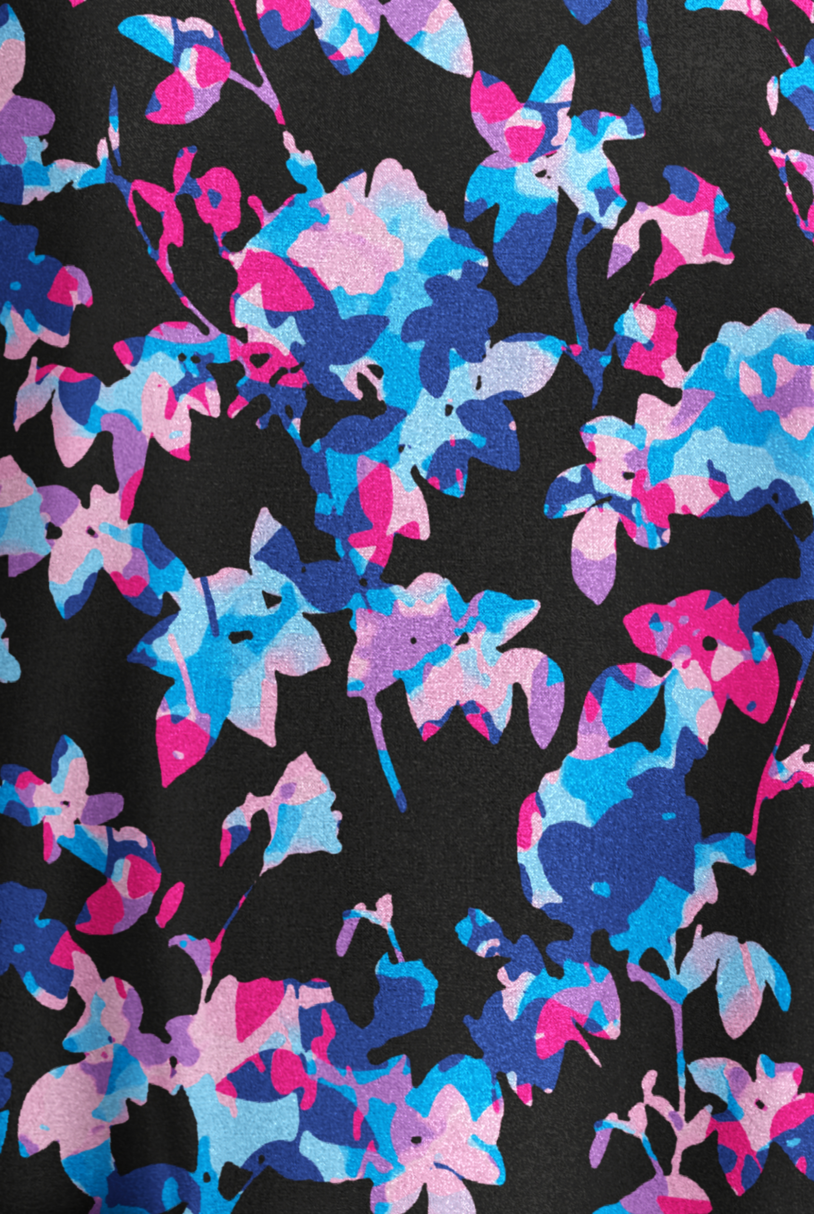 Tafford Active Morning Garden Onyx Women's 4-Pocket Raglan Print Scrub Top