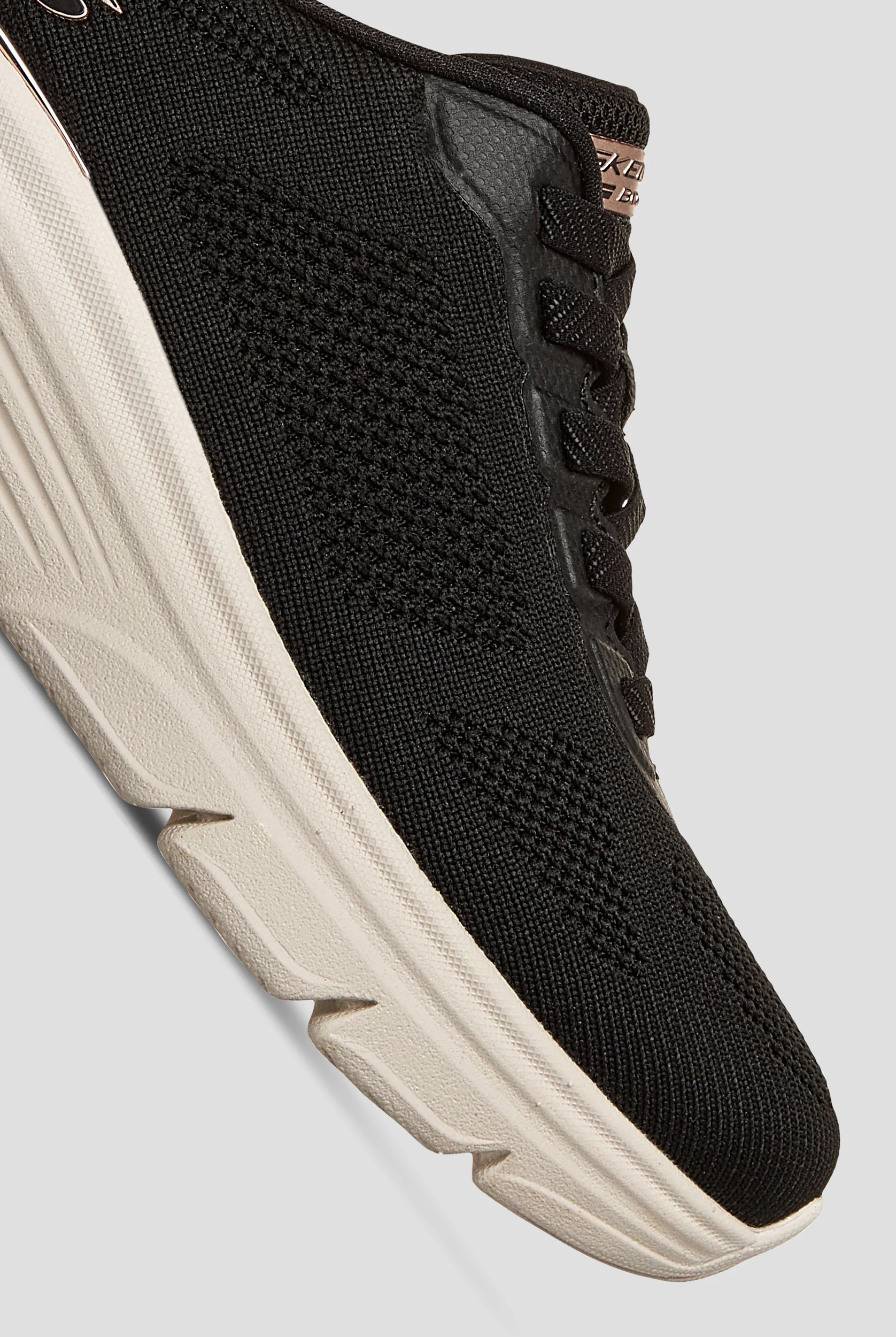 Skechers Bobs Arch Fit ELEV8 Black Women's Bungee Knit Sneaker