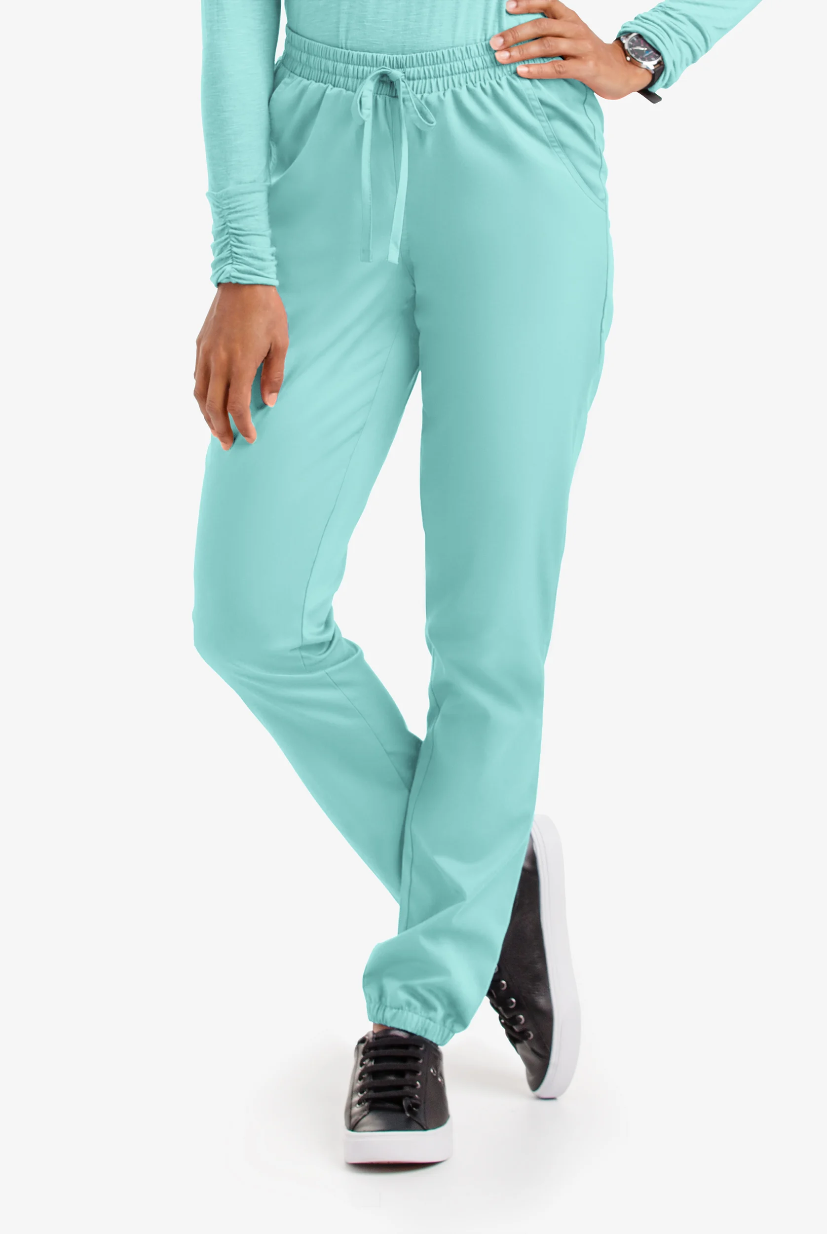 Butter-Soft STRETCH Women's 5-Pocket Jogger Scrub Pants - Petite