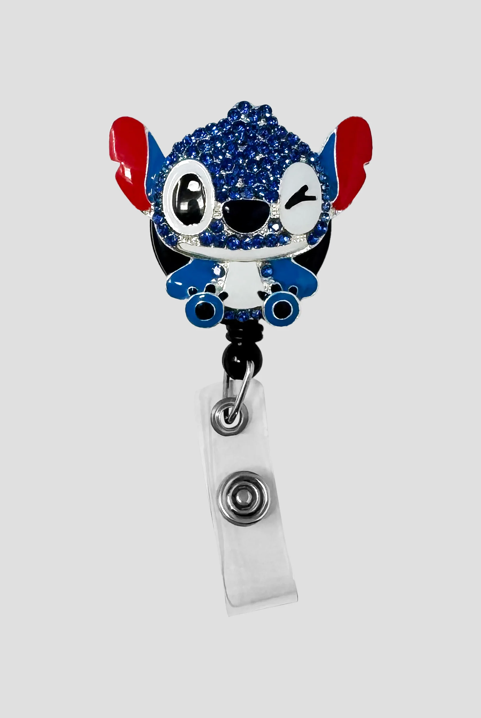 Cutieful Lilo & Stitch Winking Stitch Retractable Dazzel ID Badge Holder