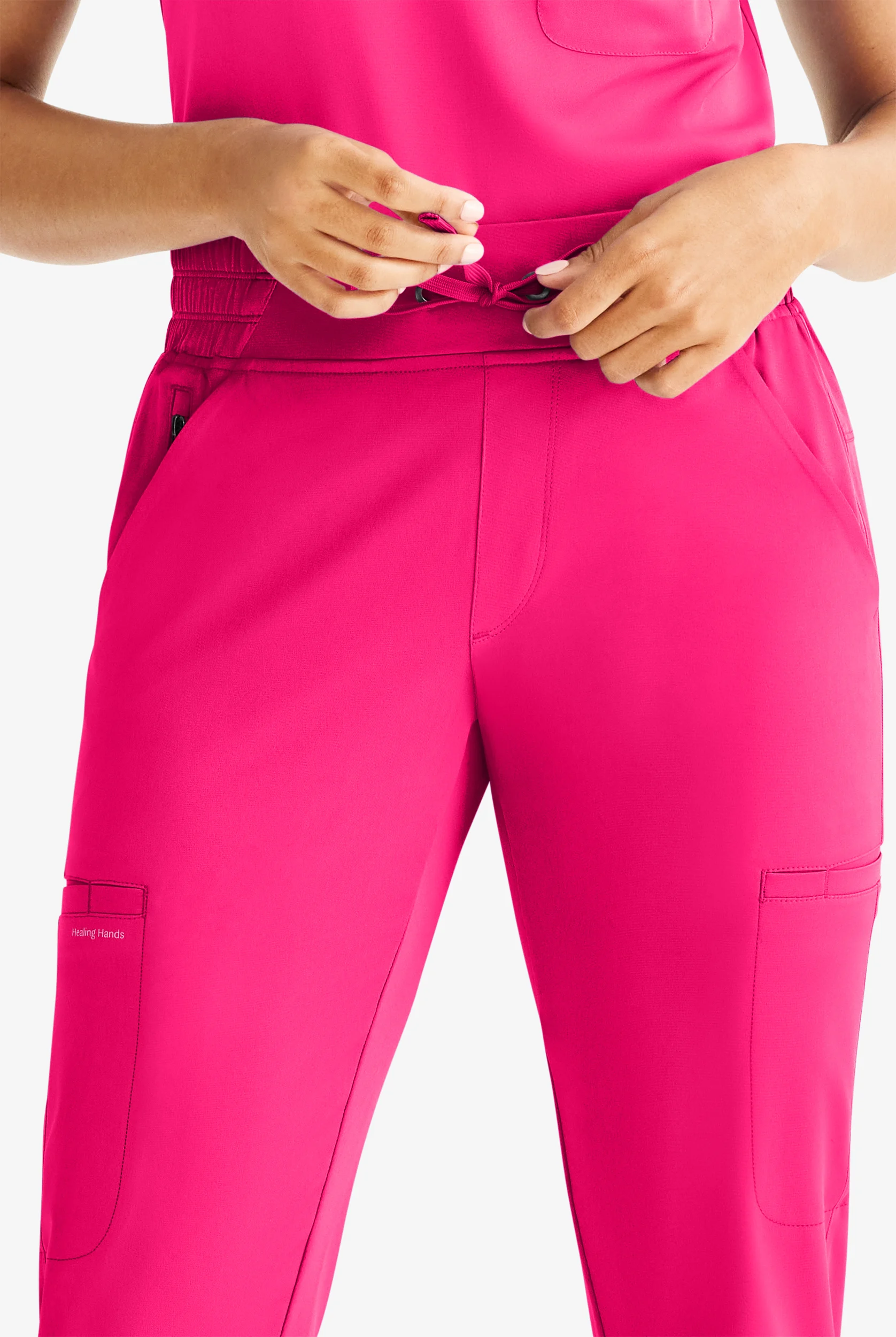 Pantal&oacute;n m&eacute;dico HH Works by Healing Hands Rhea STRETCH estilo cargo jogger con 6 bolsillos para mujer