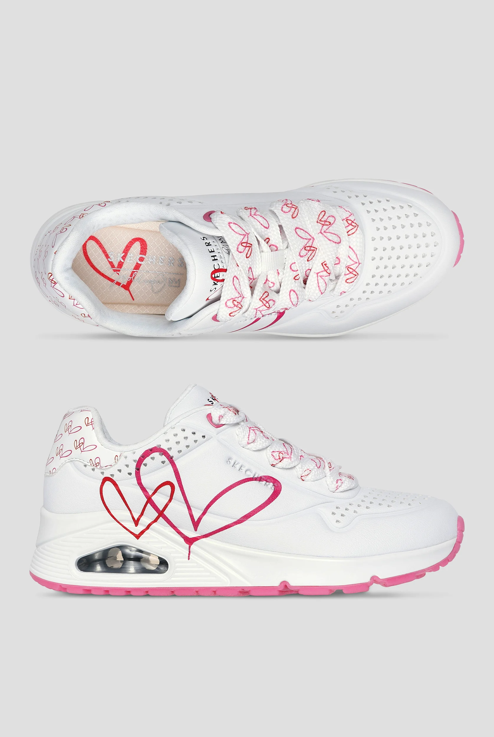 Zapatillas deportivas Skechers Street JGOLDCROWN: UNO Twin Hearts con cordones