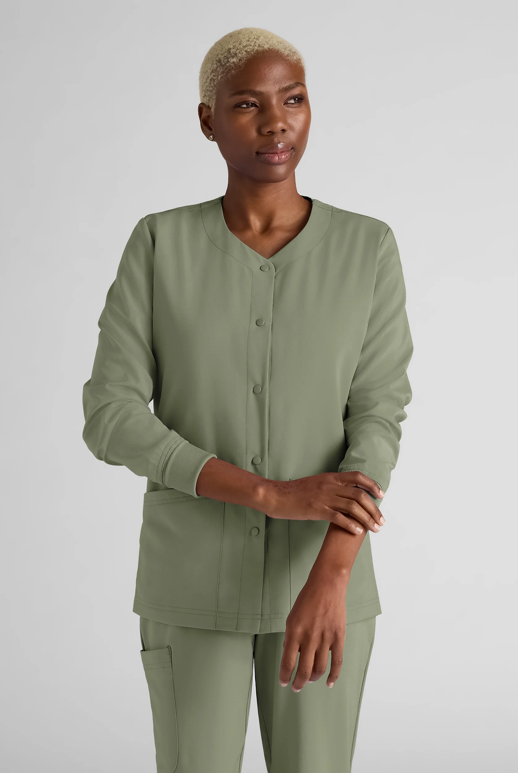 Easy STRETCH Rachel Women's 3-Pocket Snap Front Scrub Jacket