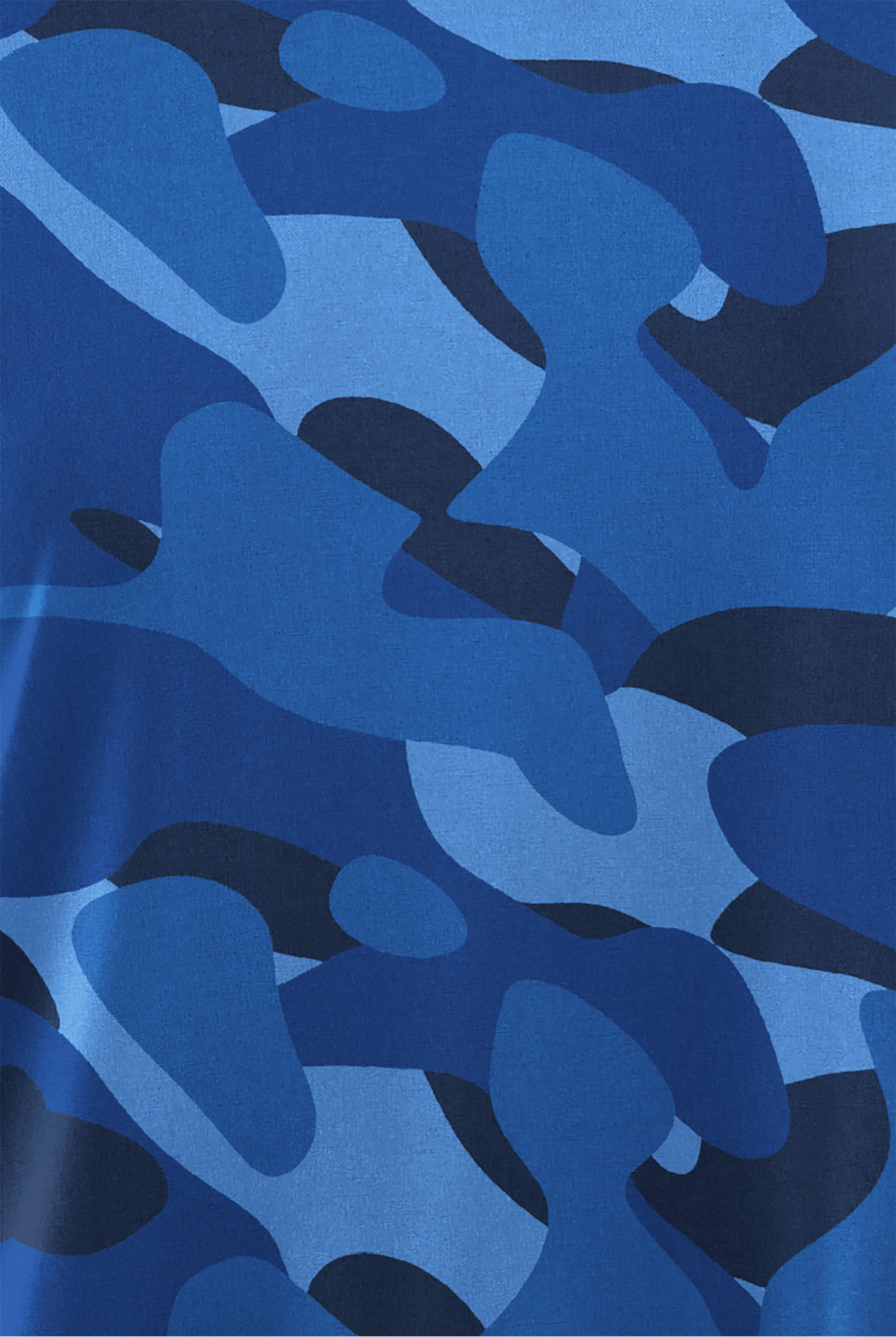 Blusa médica estampada Easy Stretch Cloud Camo Navy con cuello en V en inglete y 2 bolsillos para mujer