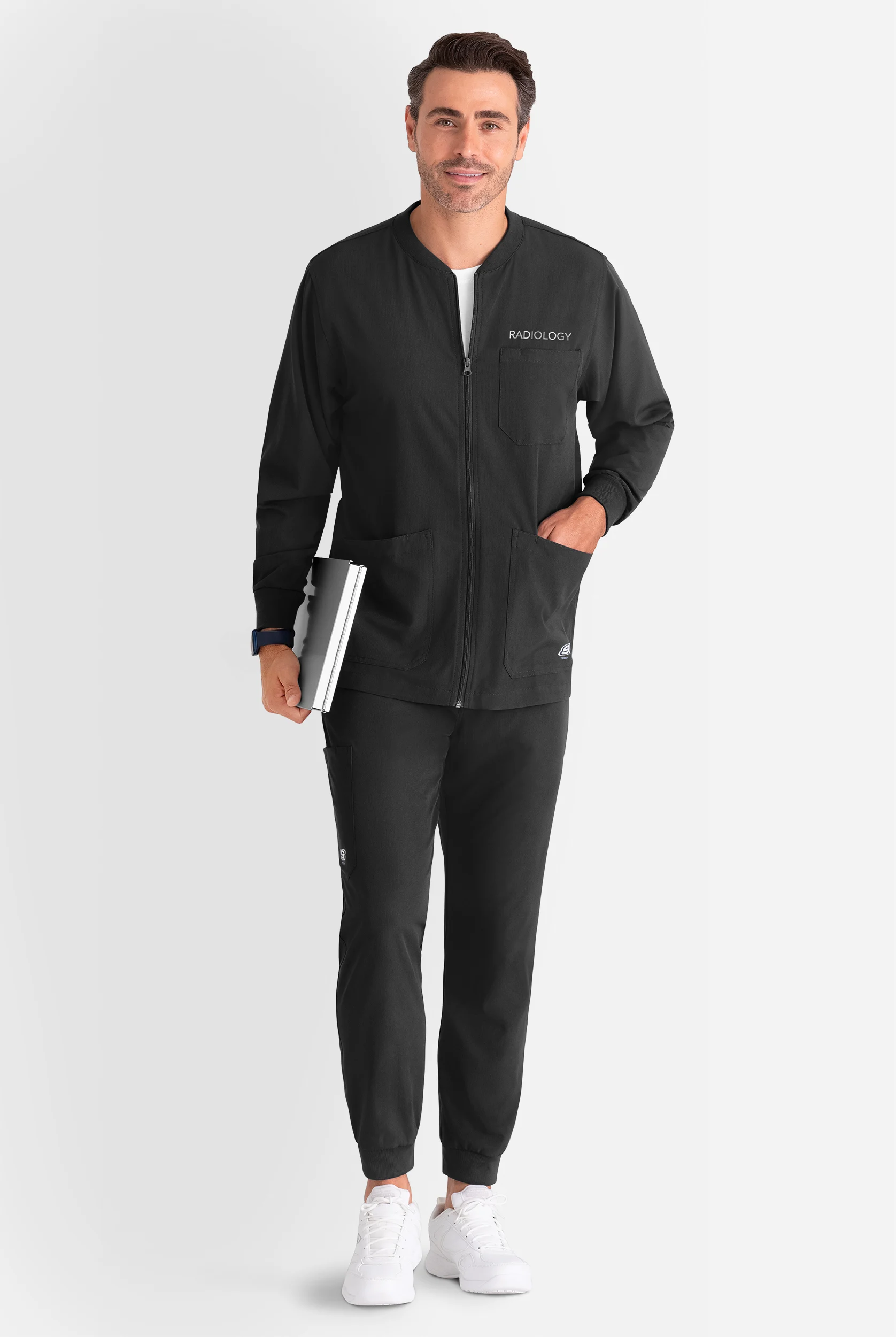 Skechers by Barco Structure Men's 3-Pocket STRETCH Cargo Jogger Scrub Pants