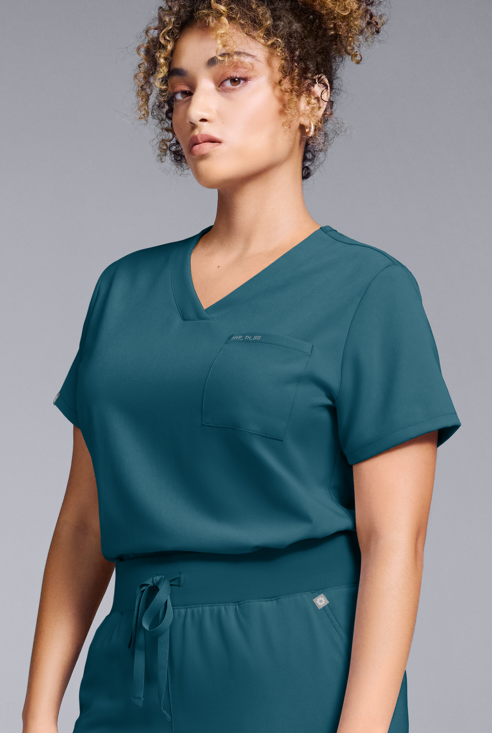 Hypothesis Women's Base V-Neck Tuck-In Scrub Top