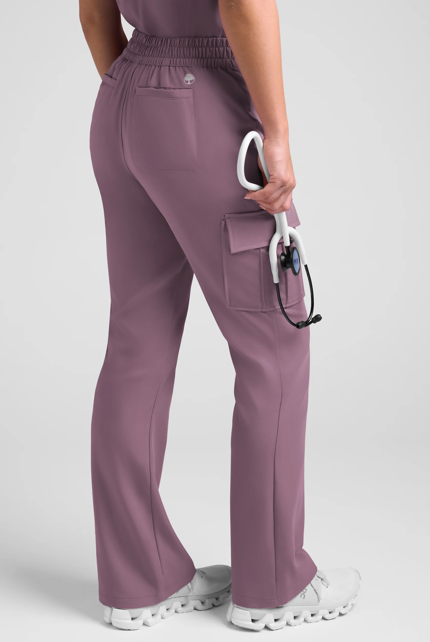 Healing Hands Quest Blair Women's 6-Pocket STRETCH Flare Leg Drawstring Cargo Scrub Pants