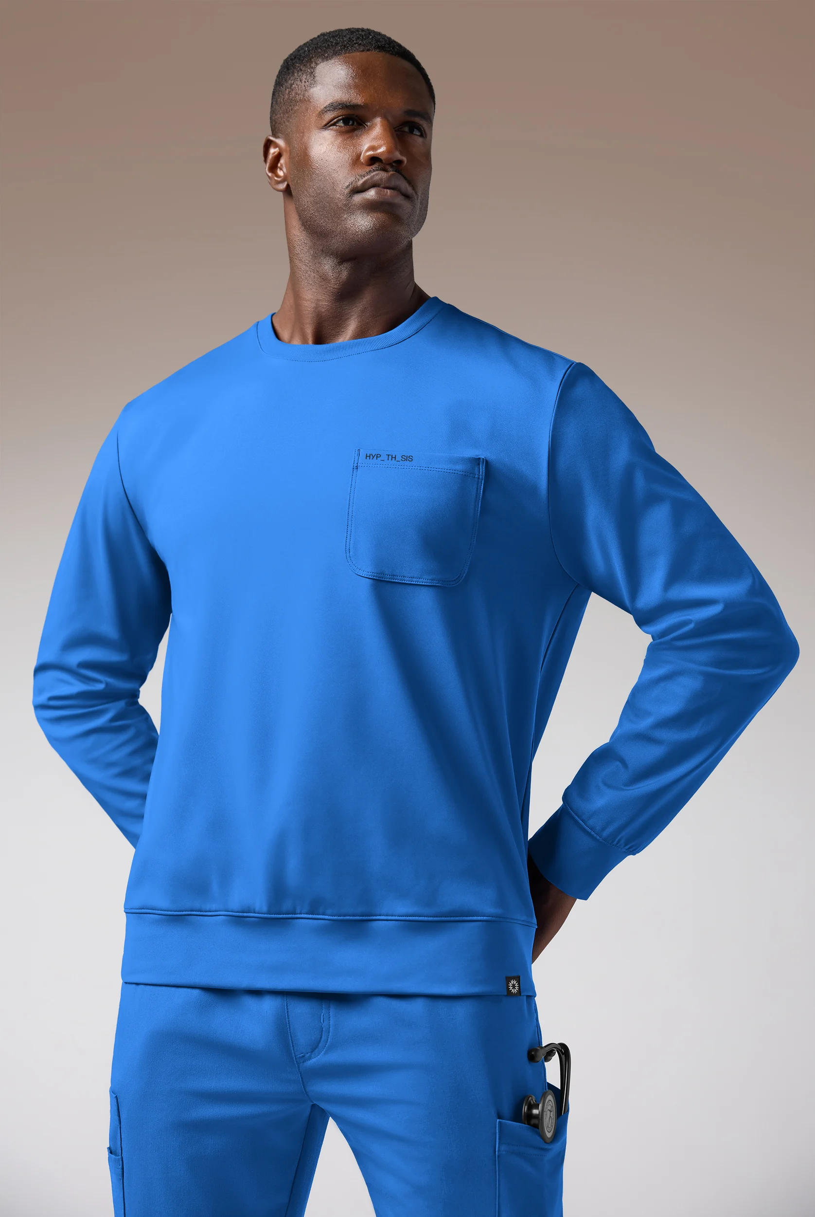 Hypothesis Omni Base Men's Knit Crew Neck Scrub Pullover