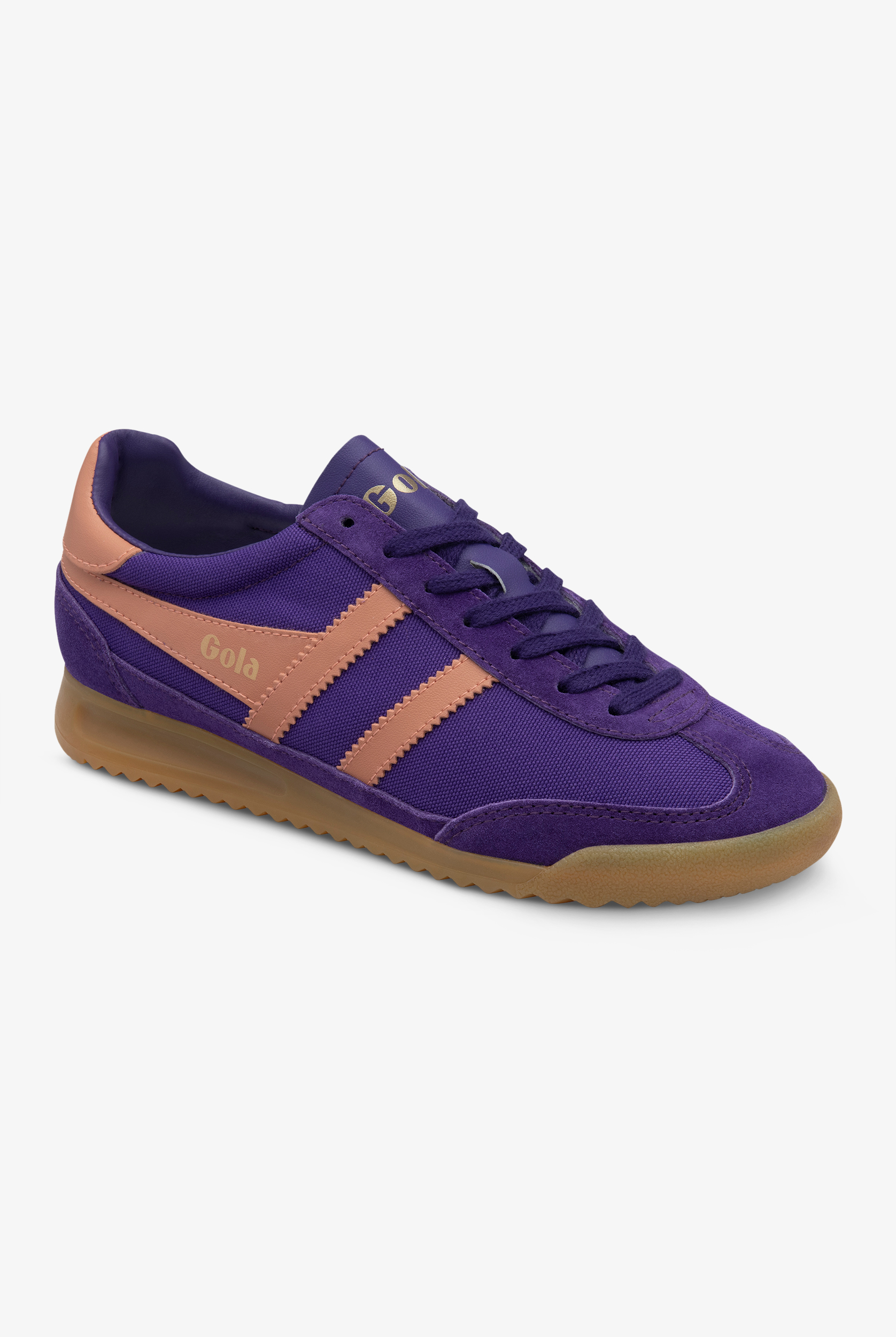Zapatillas deportivas de enfermería Gola Tornado Royal Purple/Terracota con cordones para mujer