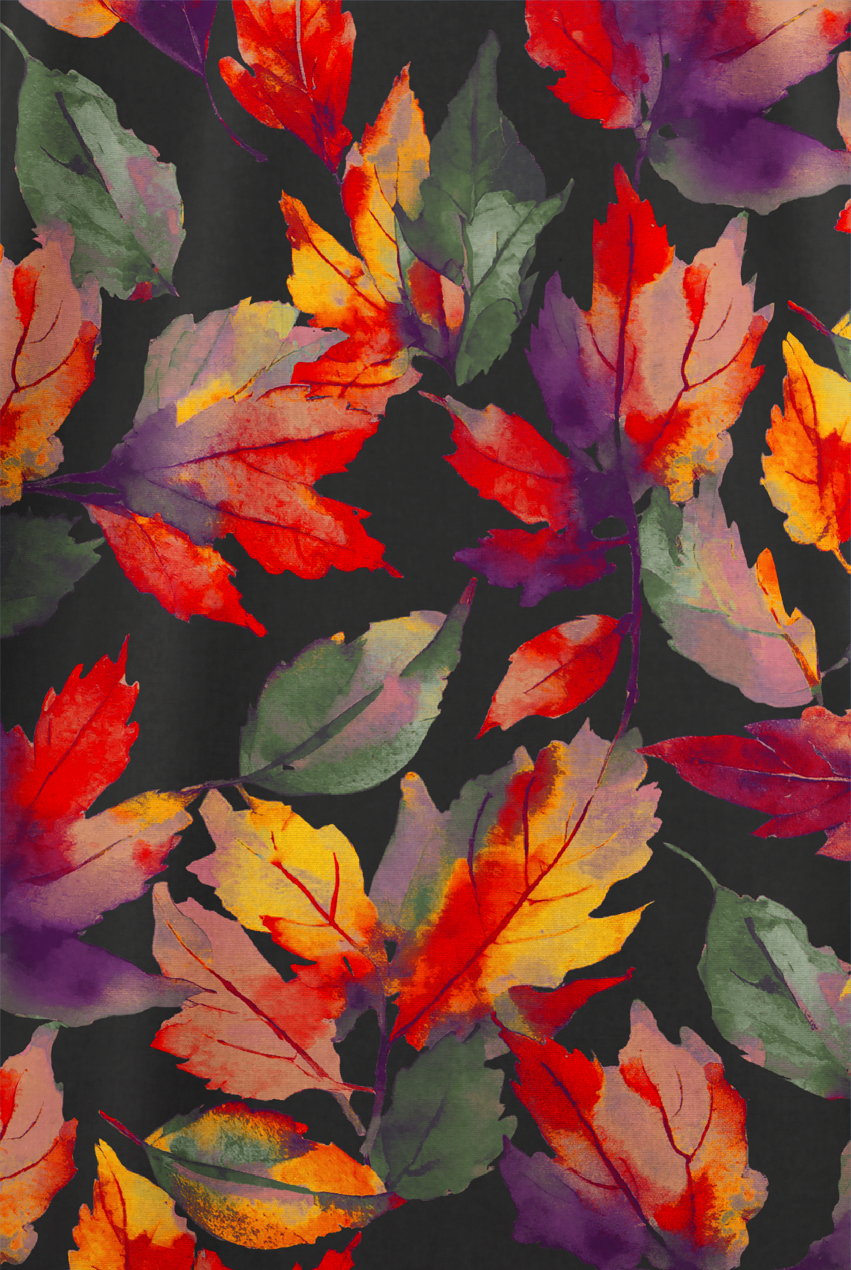 Butter-Soft Originals Leaves Of Autumn Women's 2-Pocket V-Neck Print Scrub Top