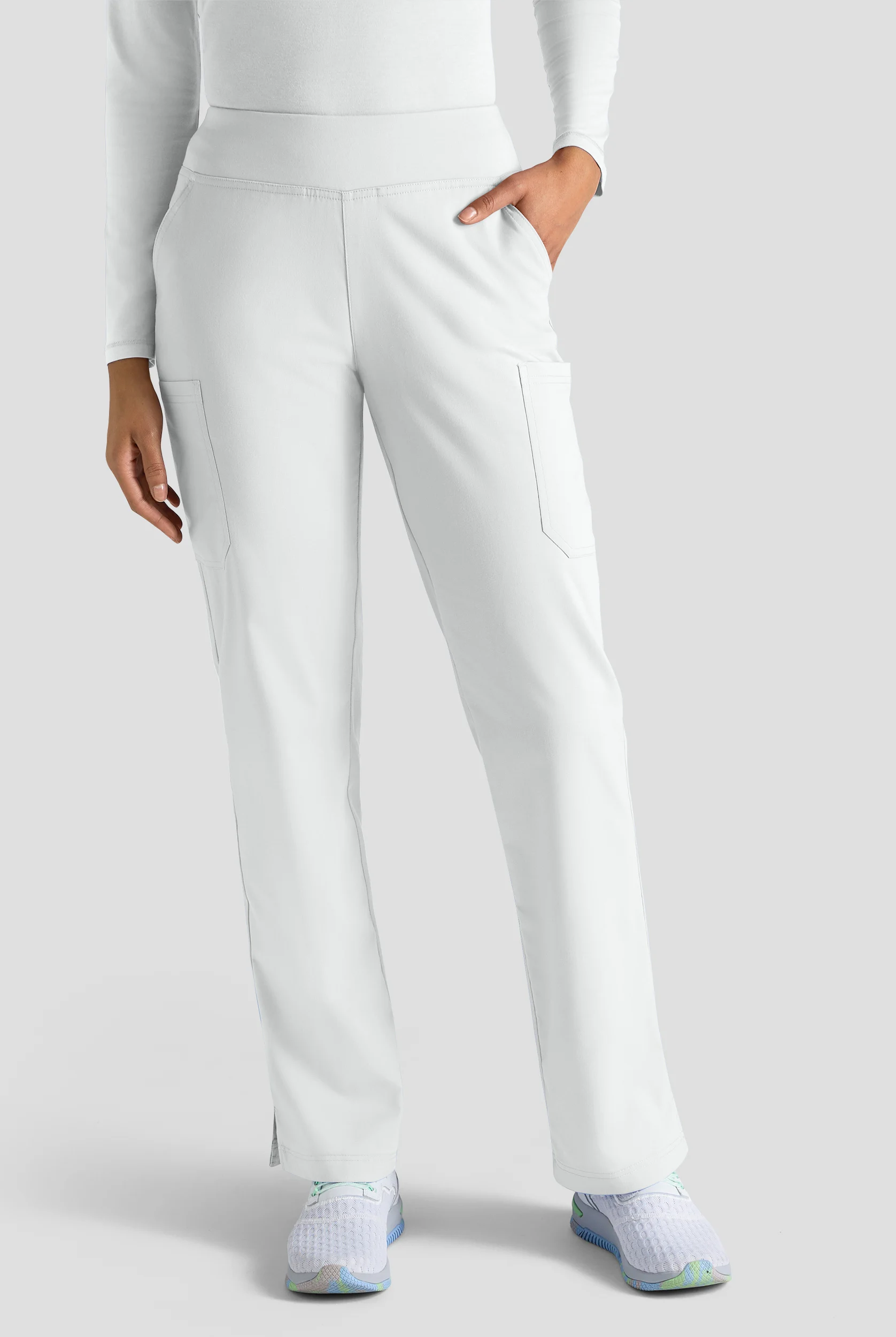 Butter-Soft STRETCH Women's 4-Pocket Knit Waistband Yoga Scrub Pants