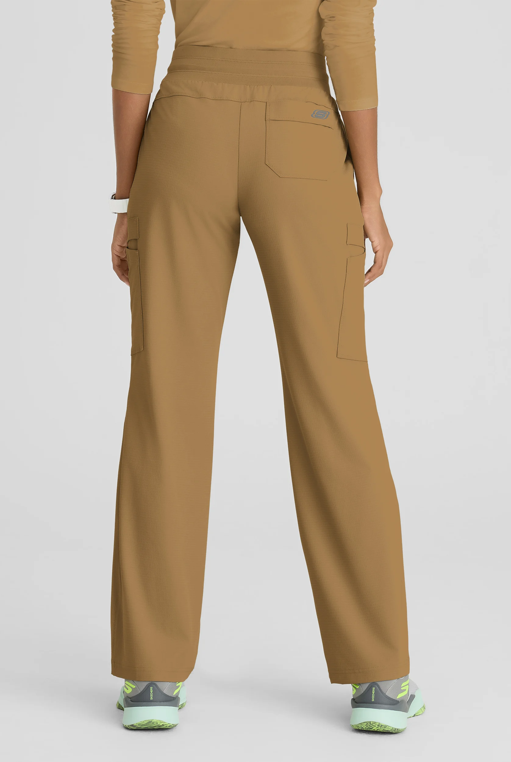 Skechers by Barco Ripstop Explore Women's 5-Pocket STRETCH Cargo Fit & Flare Scrub Pants