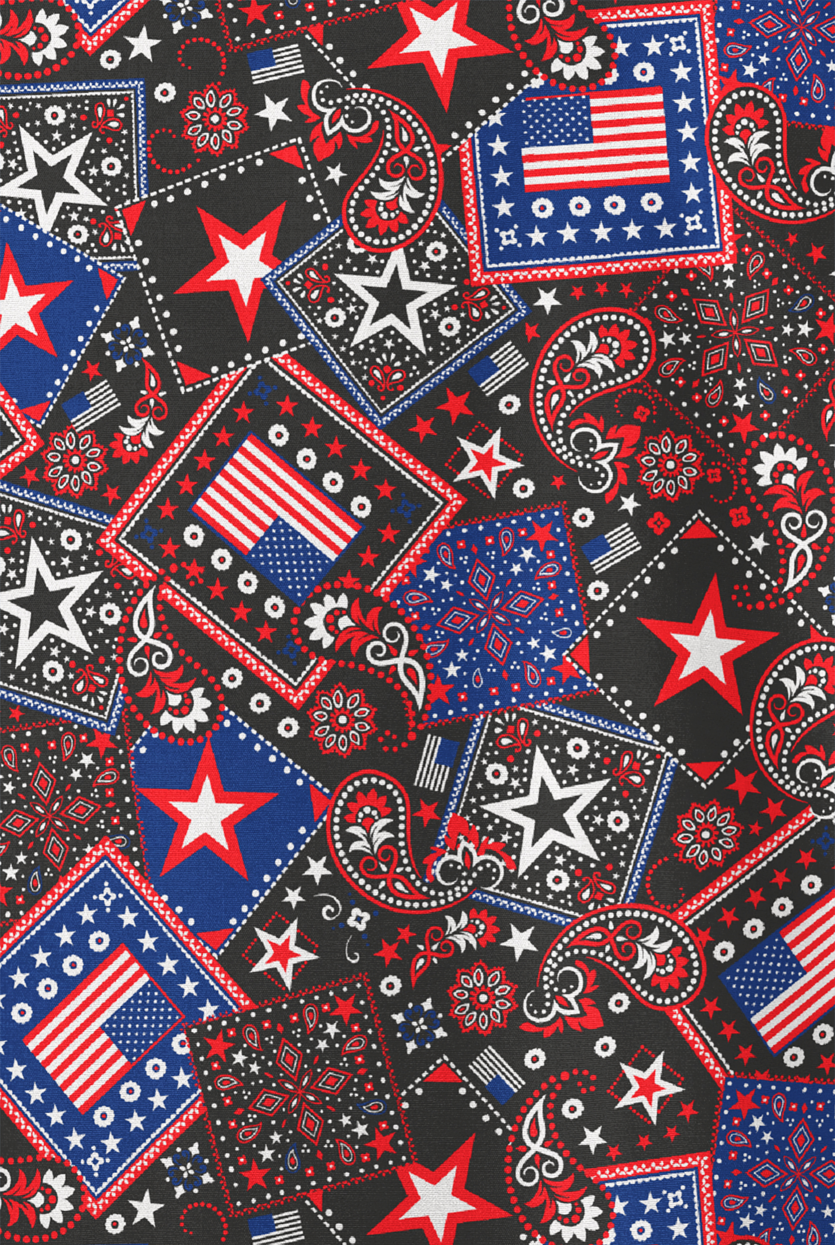 Butter-Soft Originals Americana Women's 3-Pocket Snap Front Print Scrub Jacket