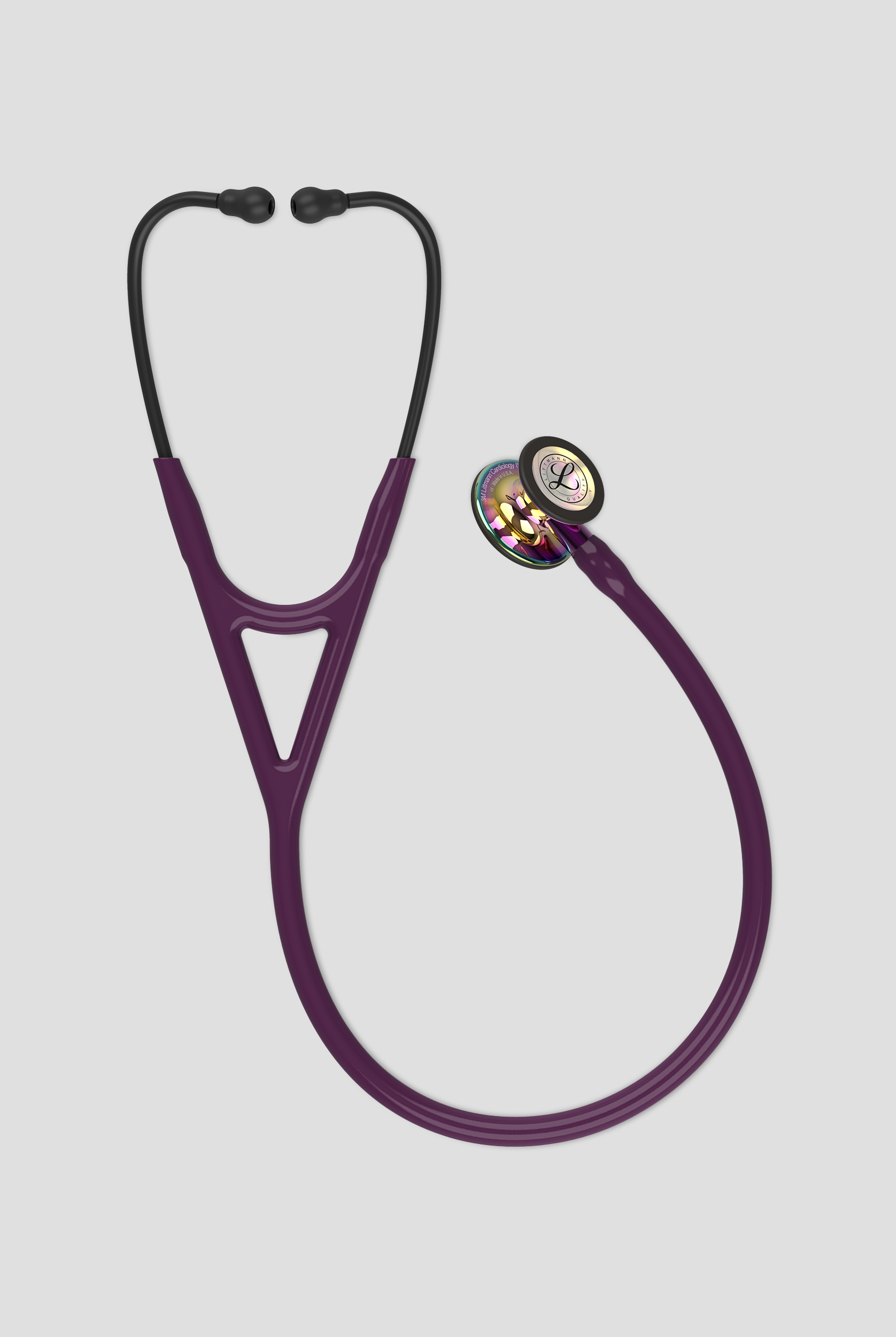 3M™ Littmann® Cardiology IV™ High Polish Rainbow Finish Plum Tube Stethoscope