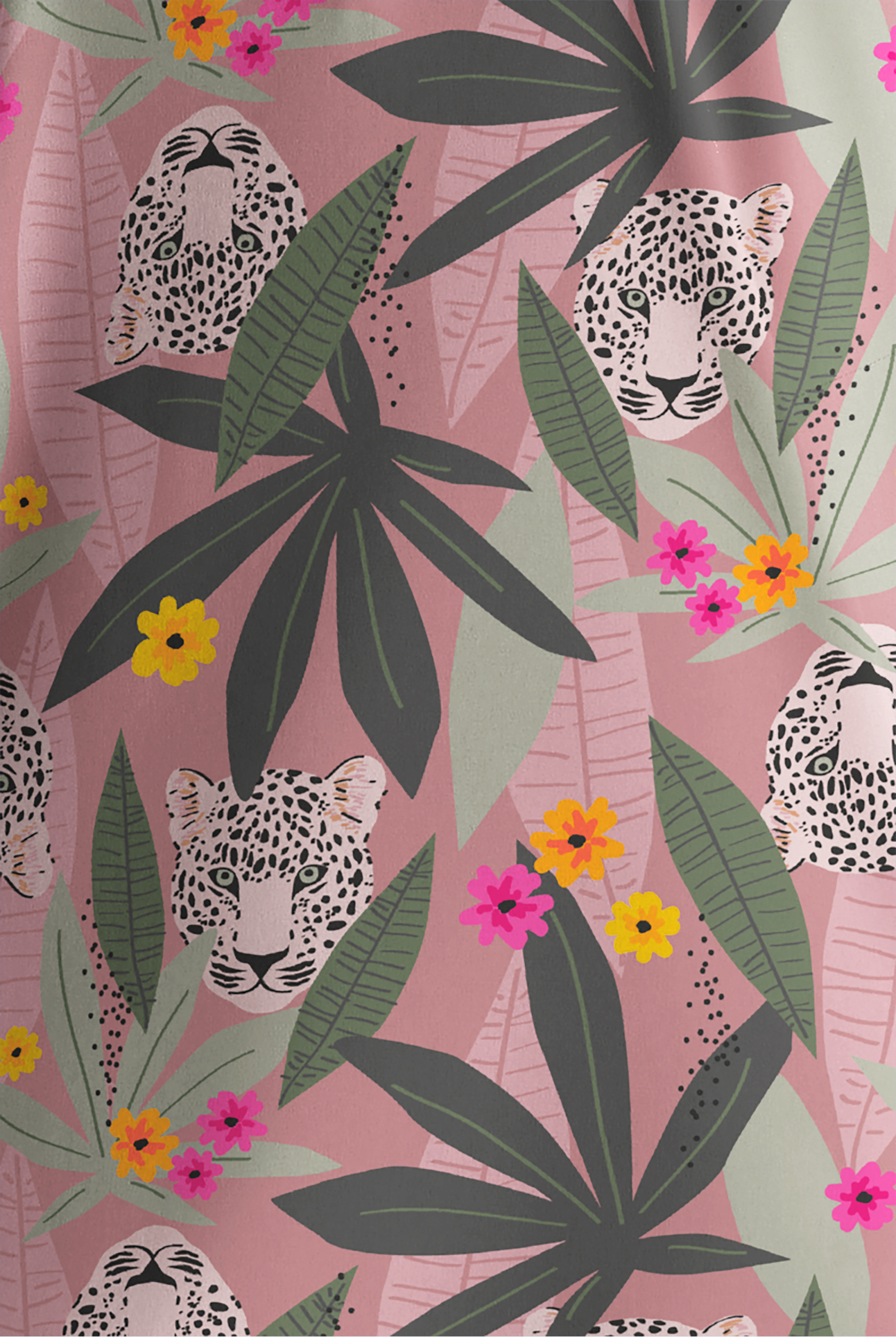 Butter-Soft STRETCH Exotic Jungle Women's 2-Pocket Oversized Dolman Sleeve Print Scrub Top