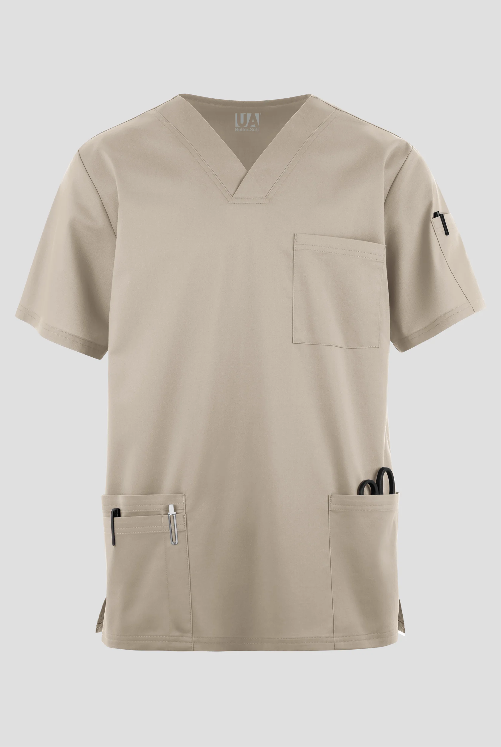 Butter-Soft STRETCH Men's 6-Pocket V-Neck Scrub Top