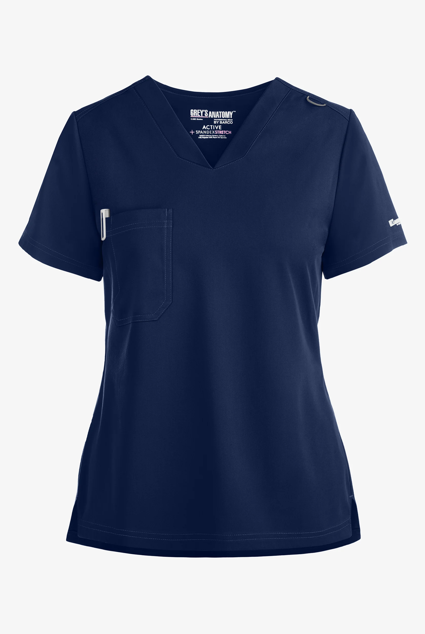 Grey's Anatomy by Barco Spandex STRETCH Bree Women's 1-Pocket Tuck In Scrub Top