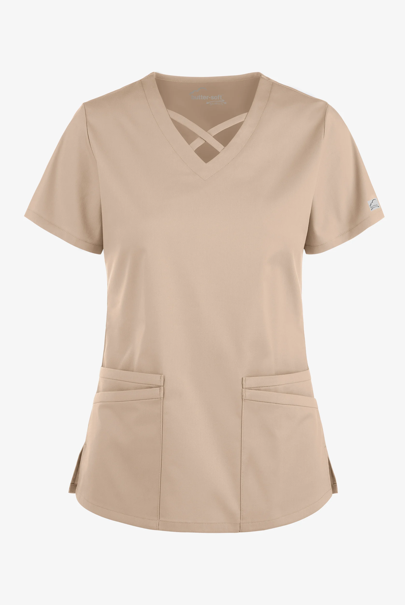 Butter-Soft STRETCH Women's 4-Pocket Crisscross Scrub Top