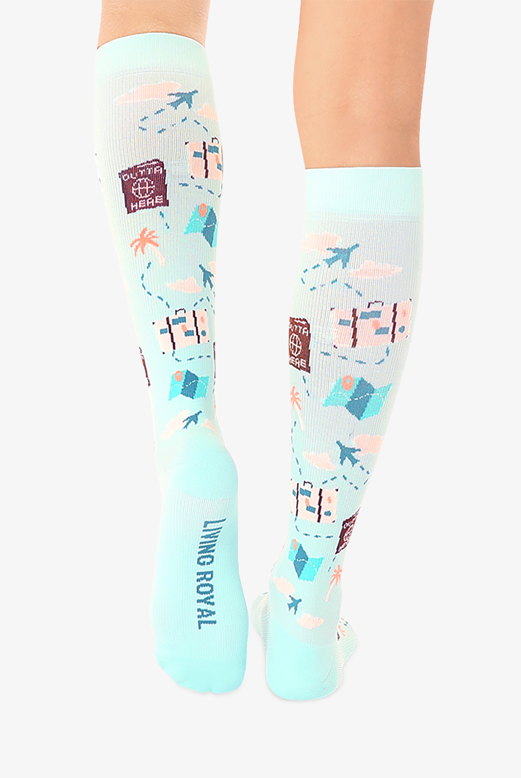 Living Royal Travel Women's 15-20 mmHg Moderate Compression Socks