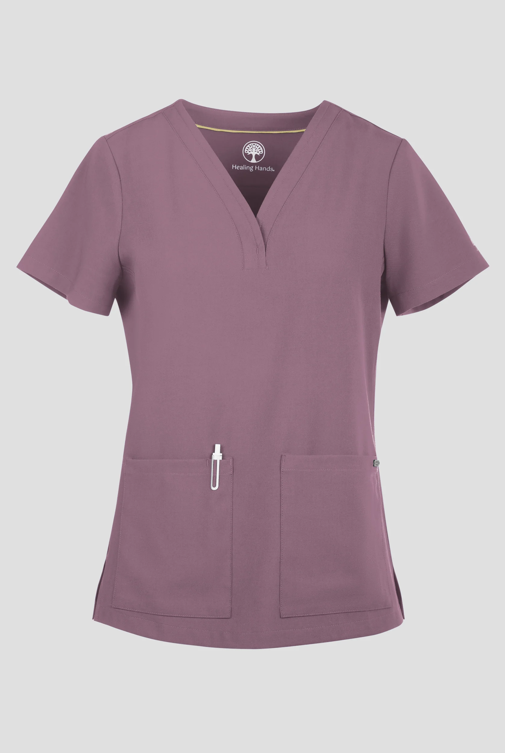 Healing Hands Quest Briana Women's 3-Pocket STRETCH Y-Neck Scrub Top
