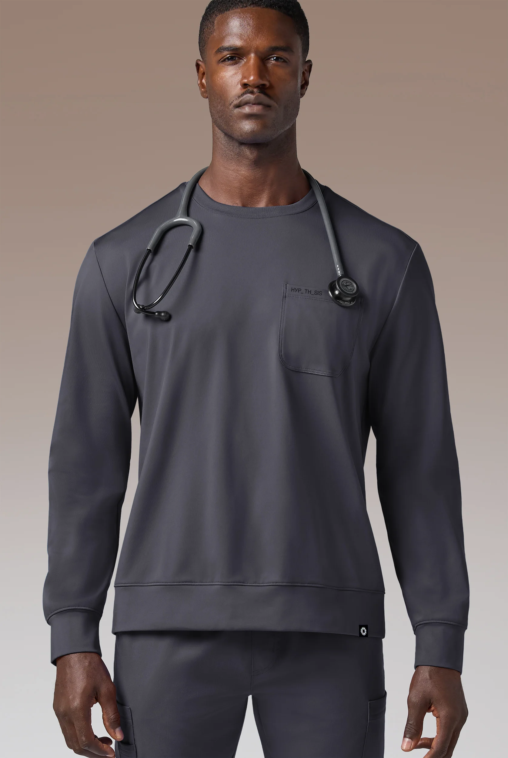 Hypothesis Omni Base Men's Knit Crew Neck Scrub Pullover