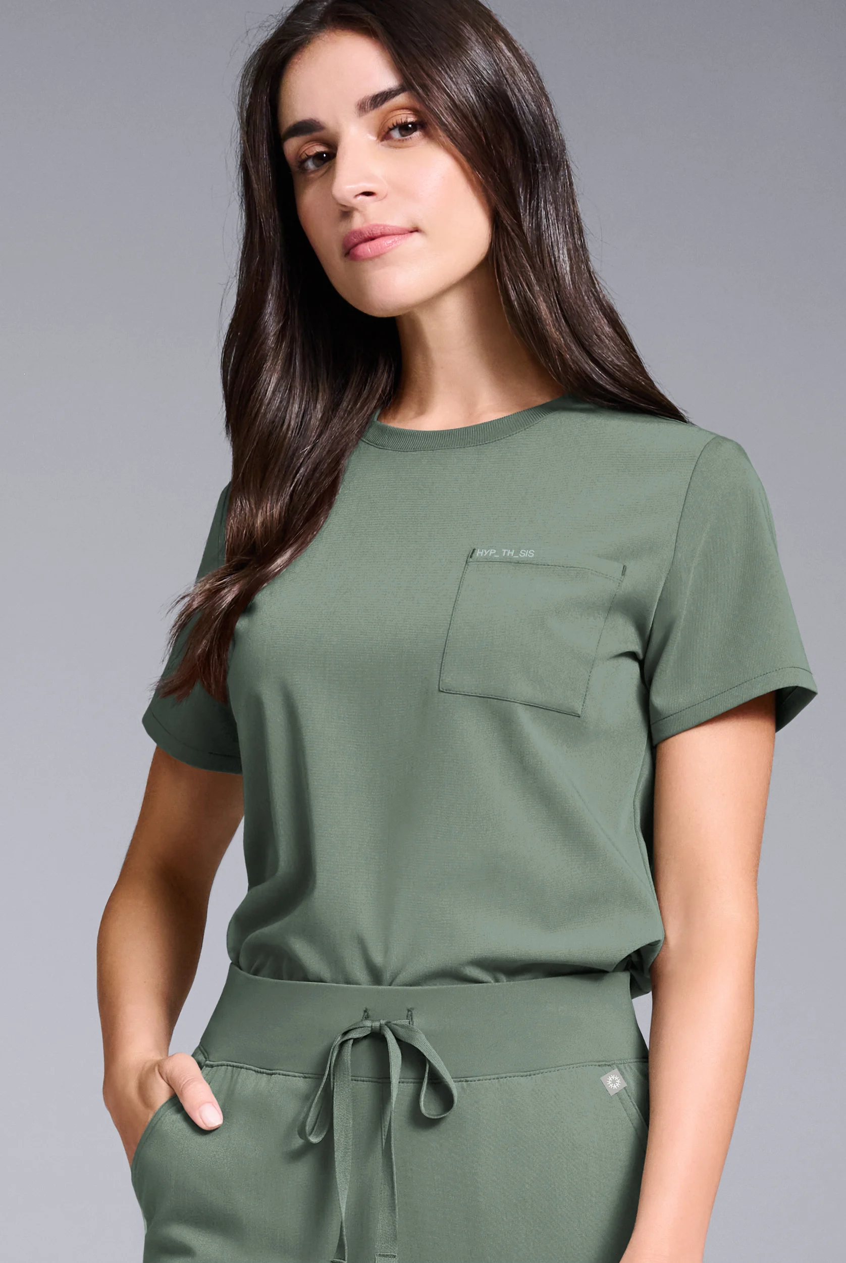 Hypothesis Women's Base Crew-Neck Tuck-In Scrub Top