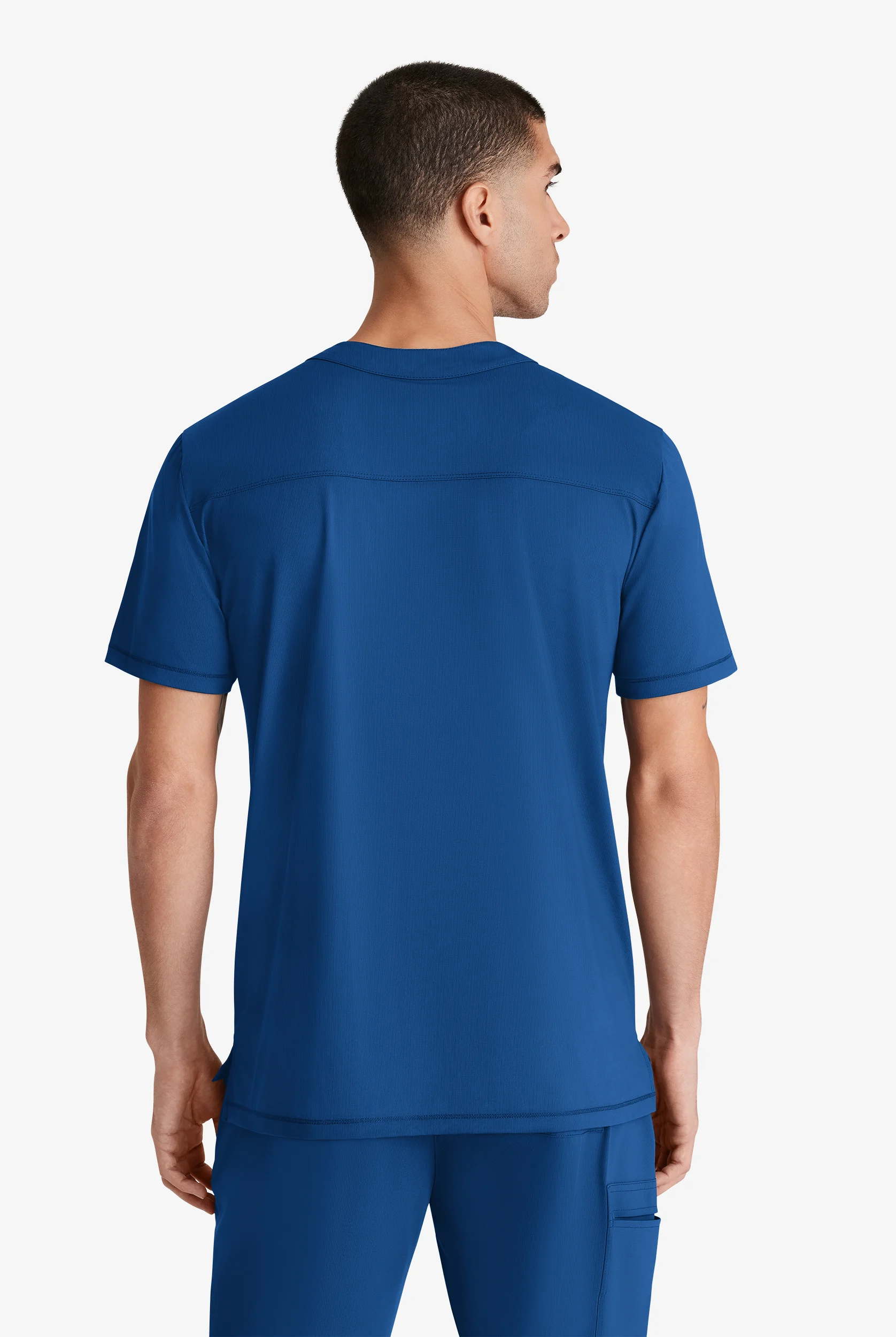 Camisa m&eacute;dica Skechers by Barco Slip-ins Flex STRETCH con cuello redondo con cremallera y 1 bolsillo para hombre