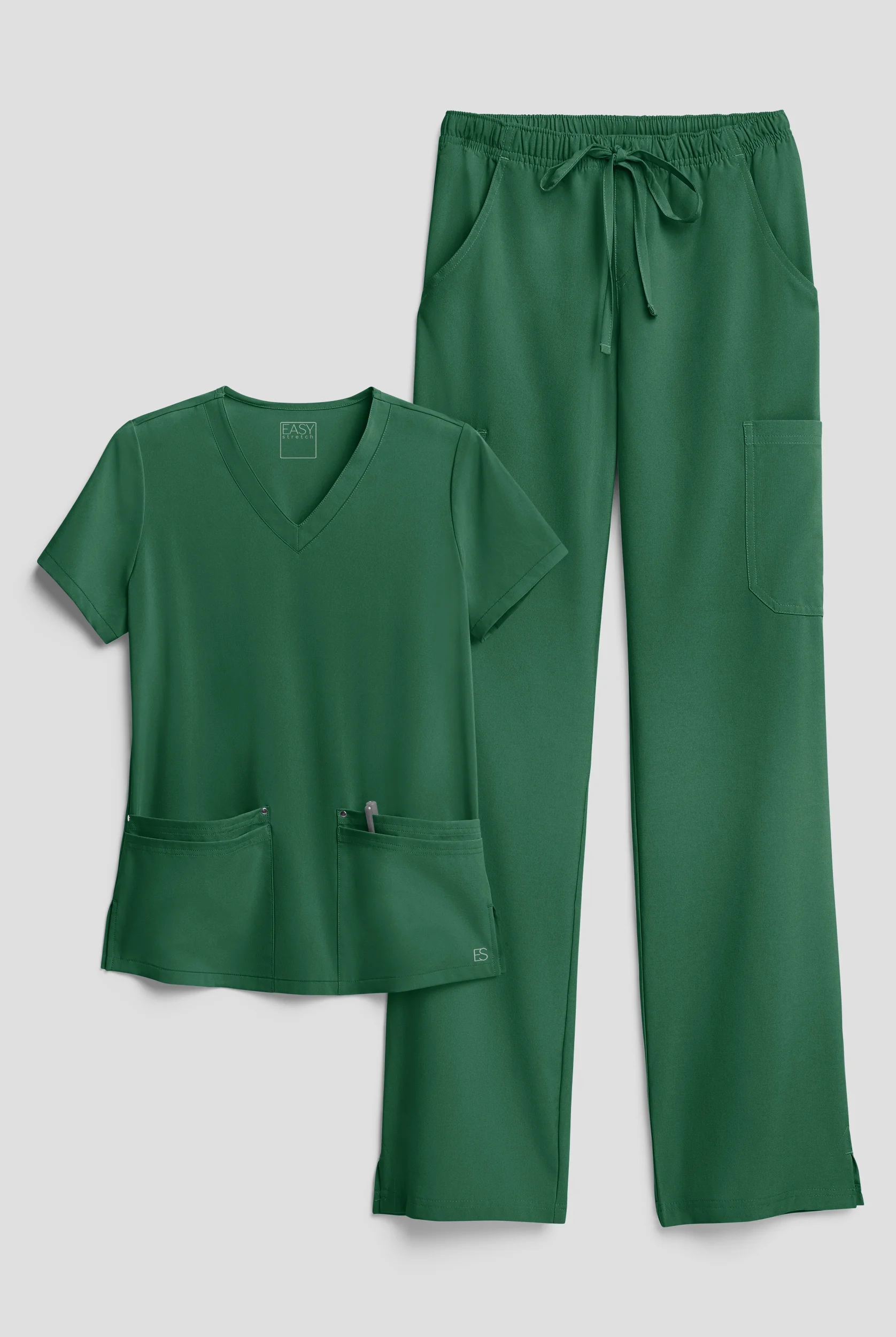 Easy STRETCH Women's 8-Pocket Scrub Set