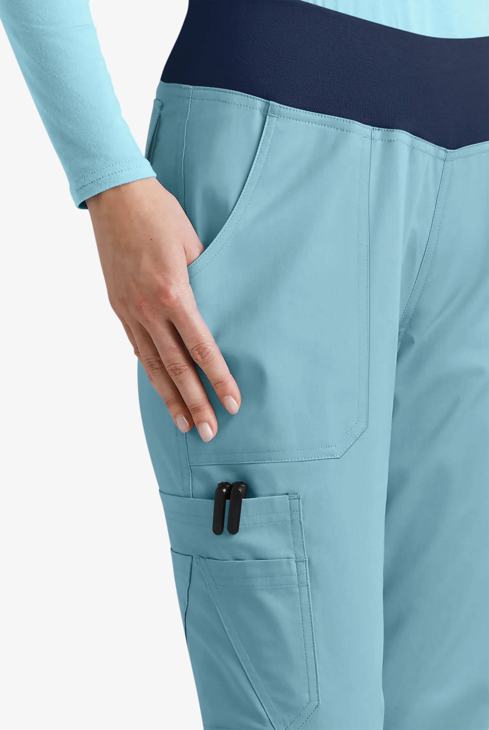 Butter-Soft STRETCH Women's 10-Pocket Active Yoga Scrub Pants - Tall