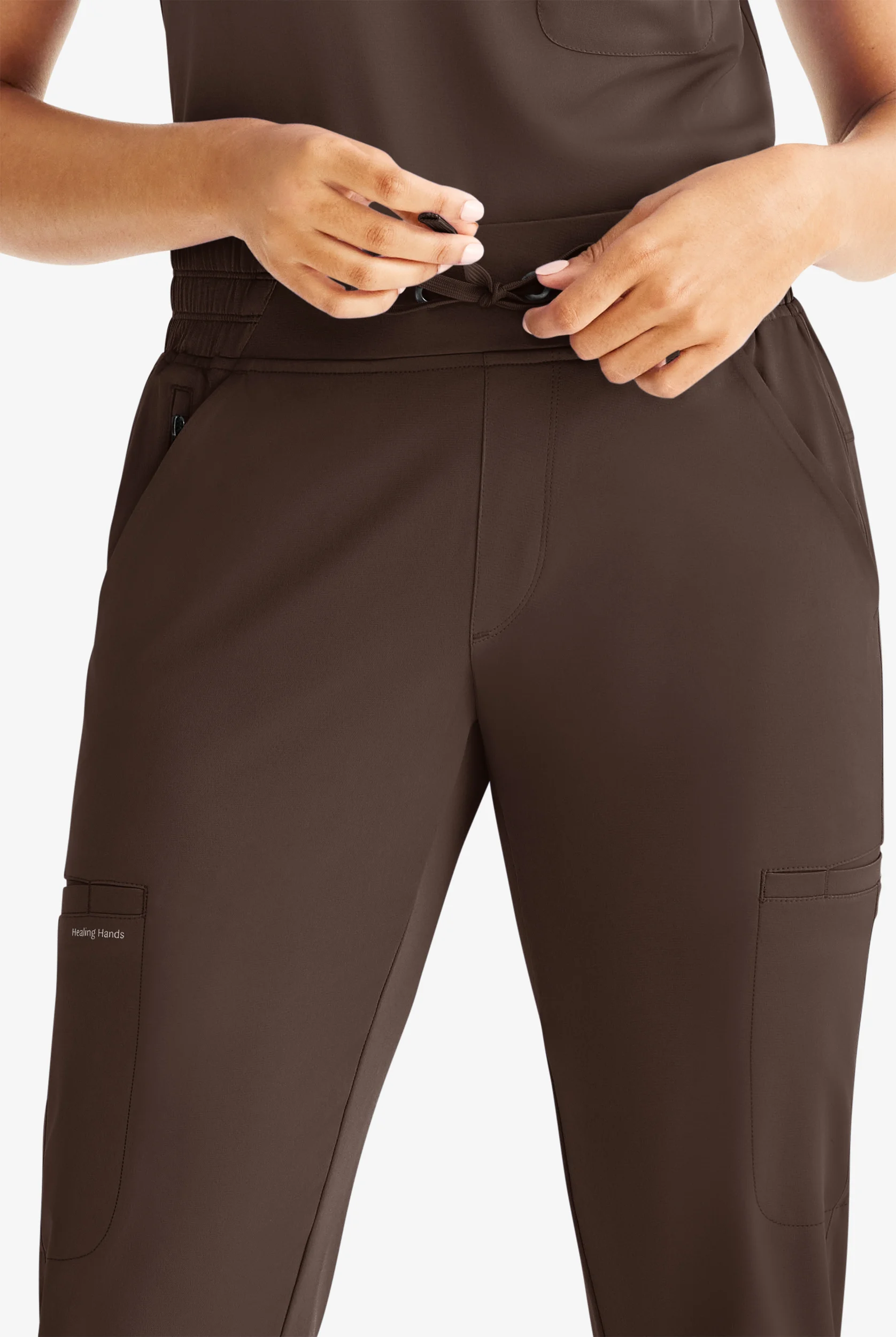 HH Works by Healing Hands Rhea Women's 6-Pocket STRETCH Cargo Jogger Scrub Pants - Petite
