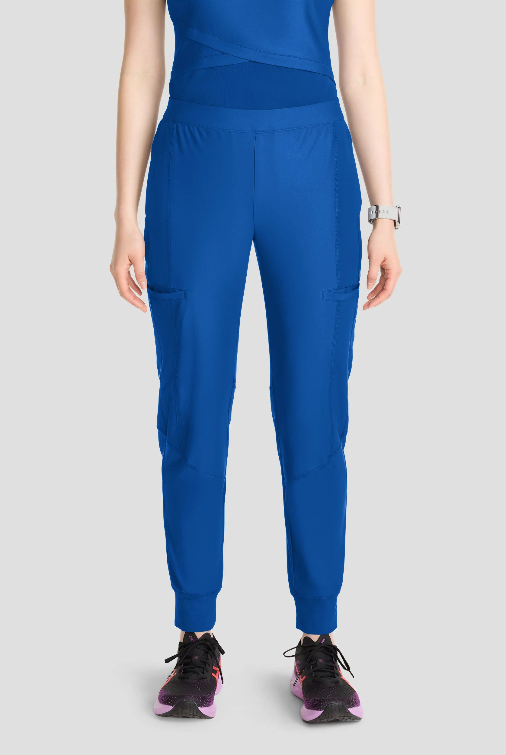 Pantal&oacute;n m&eacute;dico Infinity GNR8 Kinetic Knit STRETCH estilo cargo jogger con 4 bolsillos para mujer